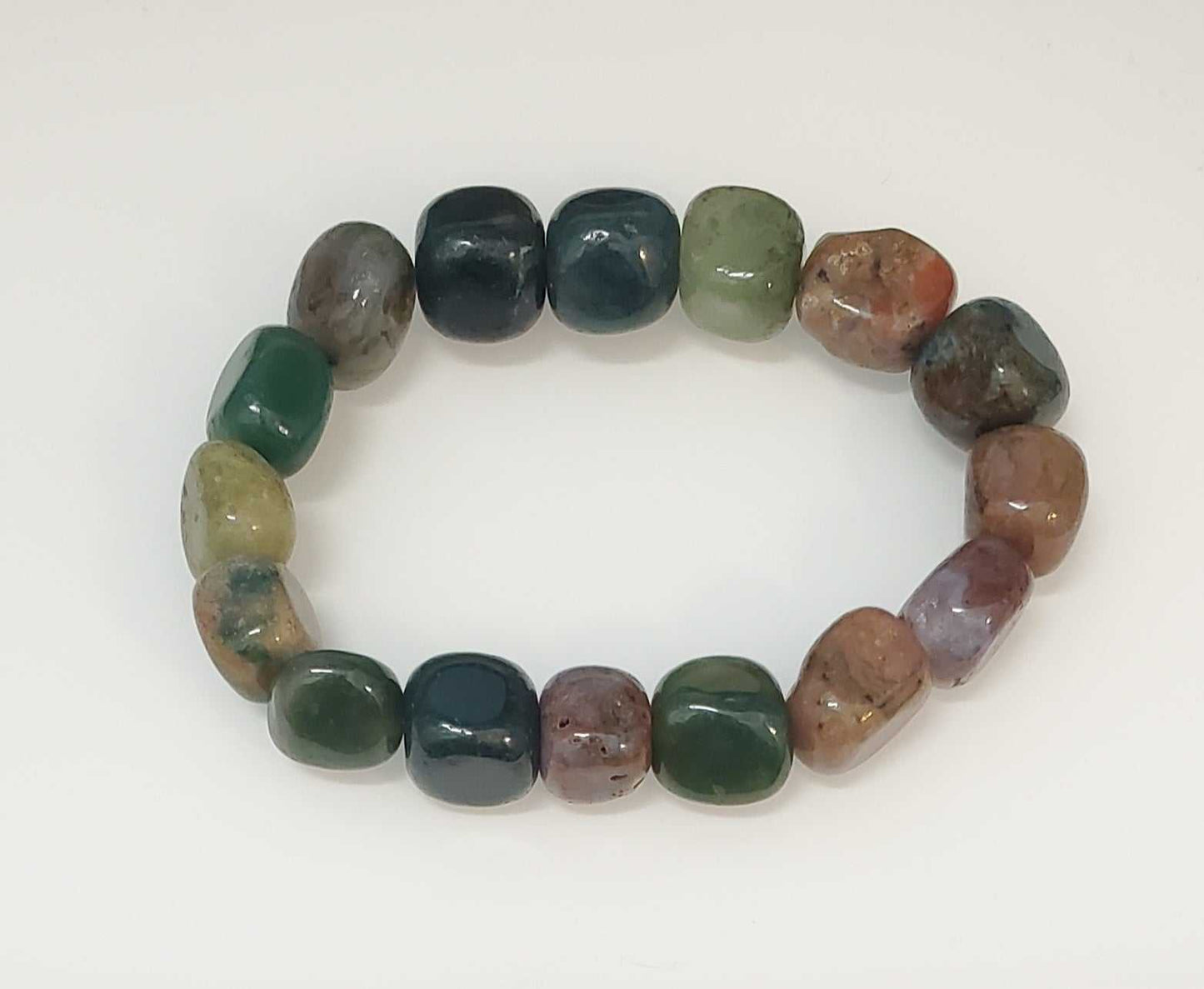 Fancy Jasper Natural Crystal Tumbled Gemstone Energy Stretch Bracelet