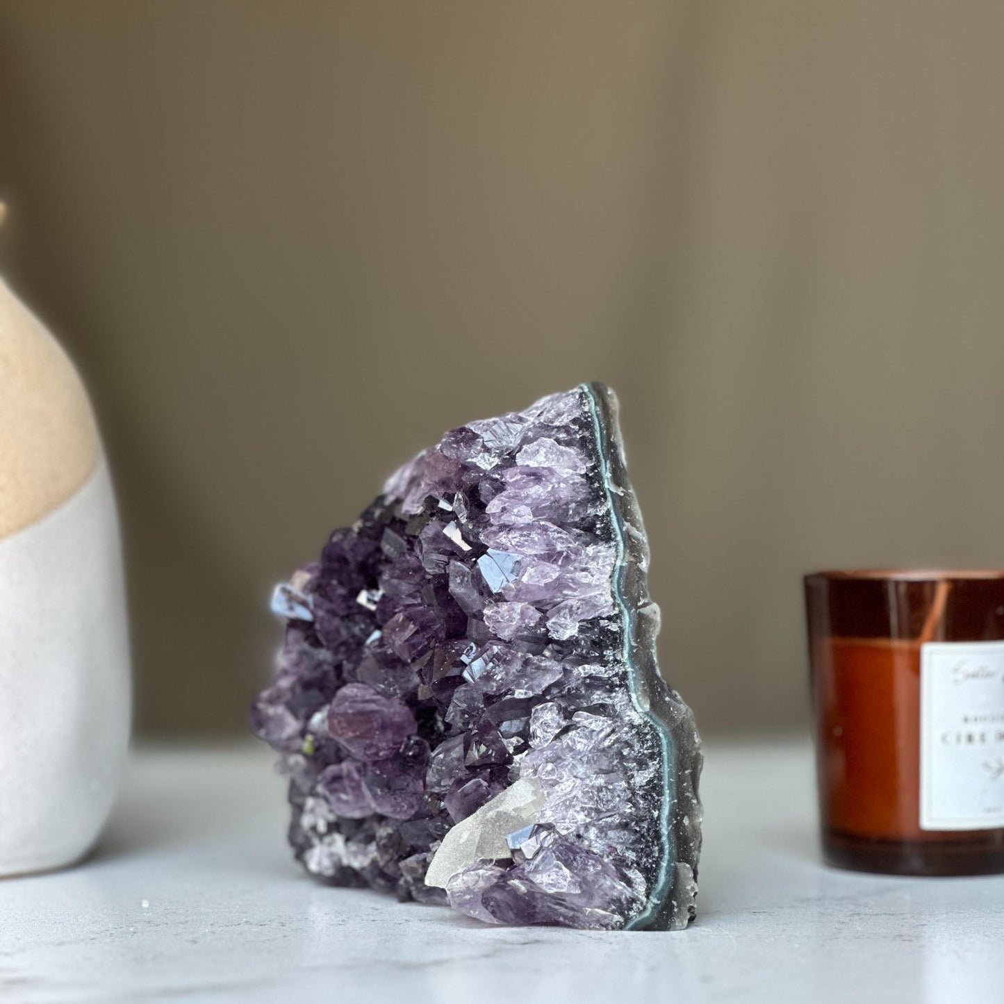 Amethyst geode Large crystal cluster with FREE GIFT BOX