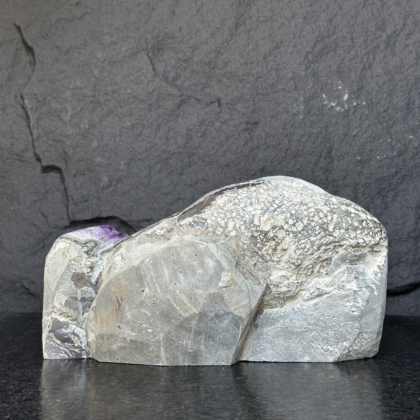 Superb Crystal Geode, Large Cave, Amethyst Crystal for collectors, 5 in Tall Full polished stone, Stunning decor AAA Crystal