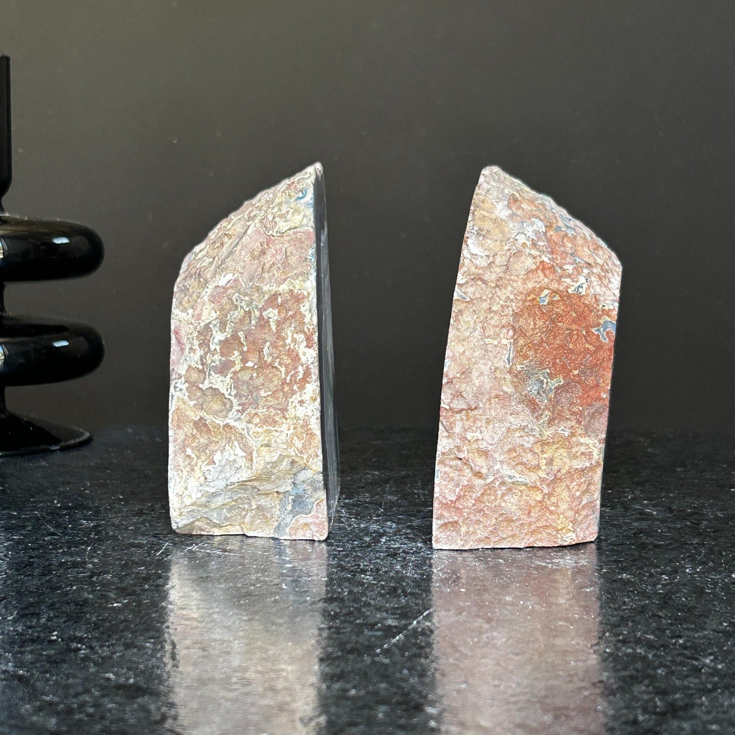 Agate Bookends, Supersized Geode bookends, Premium quality crystals, extra large geode bookends