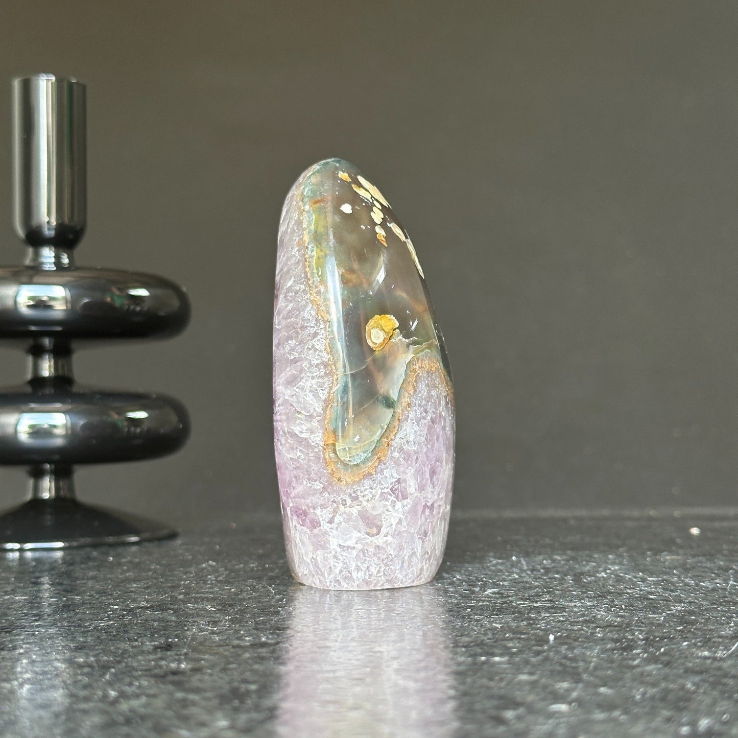 Deep Purple Amethyst from Uruguay, Extra quality geode cave for display