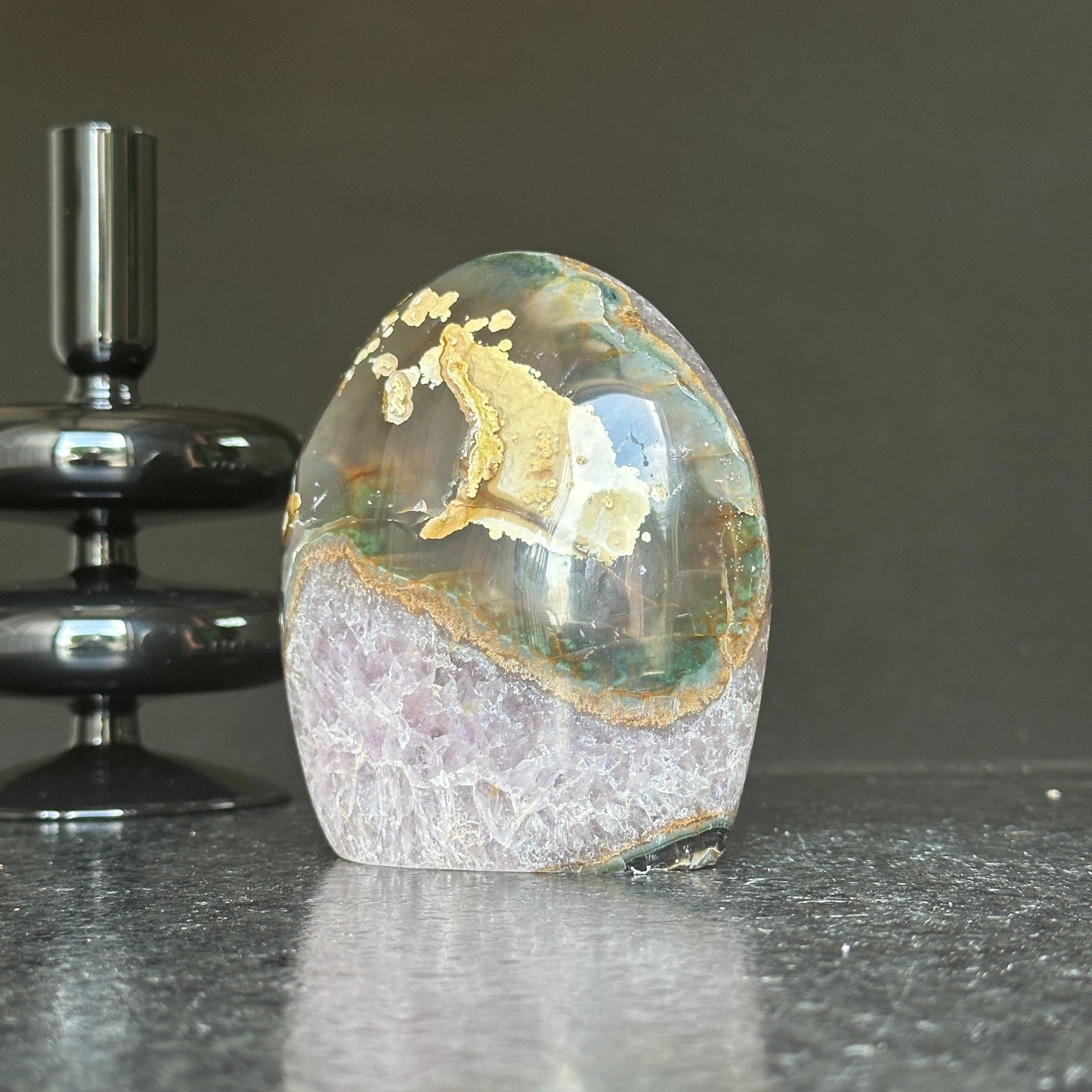 Deep Purple Amethyst from Uruguay, Extra quality geode cave for display