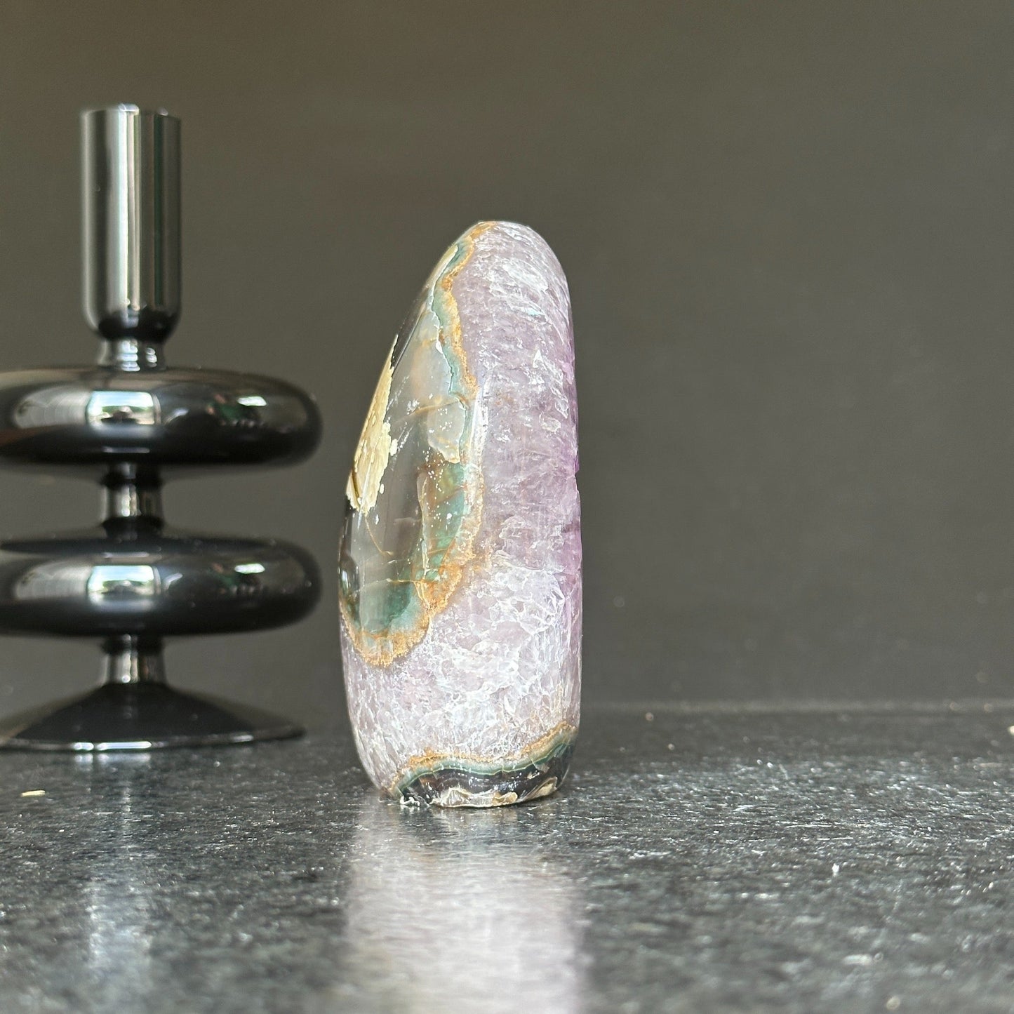 Deep Purple Amethyst from Uruguay, Extra quality geode cave for display