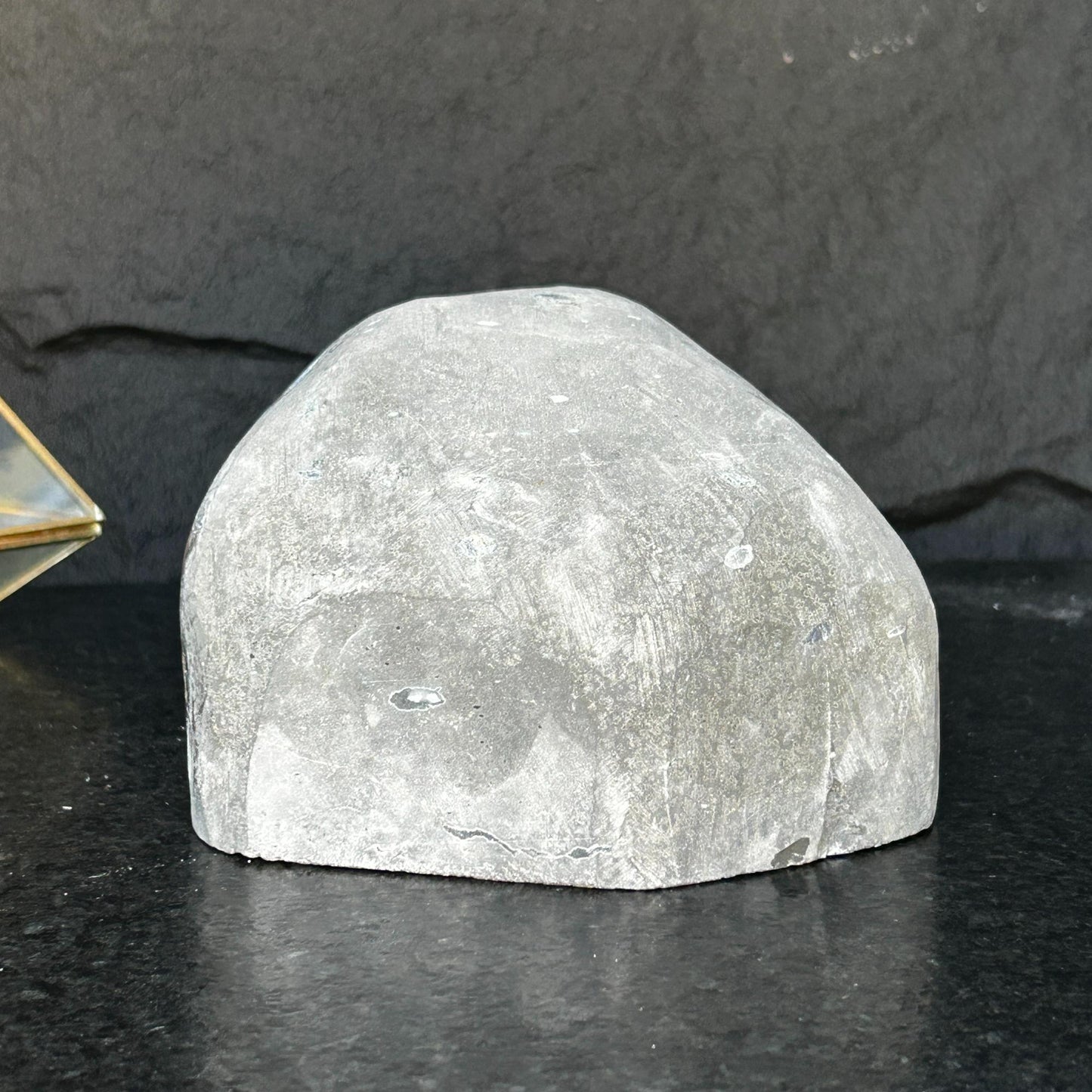 Flat Natural amethyst centerpiece, Unique geode for tabletop decor, rare find with agate formations