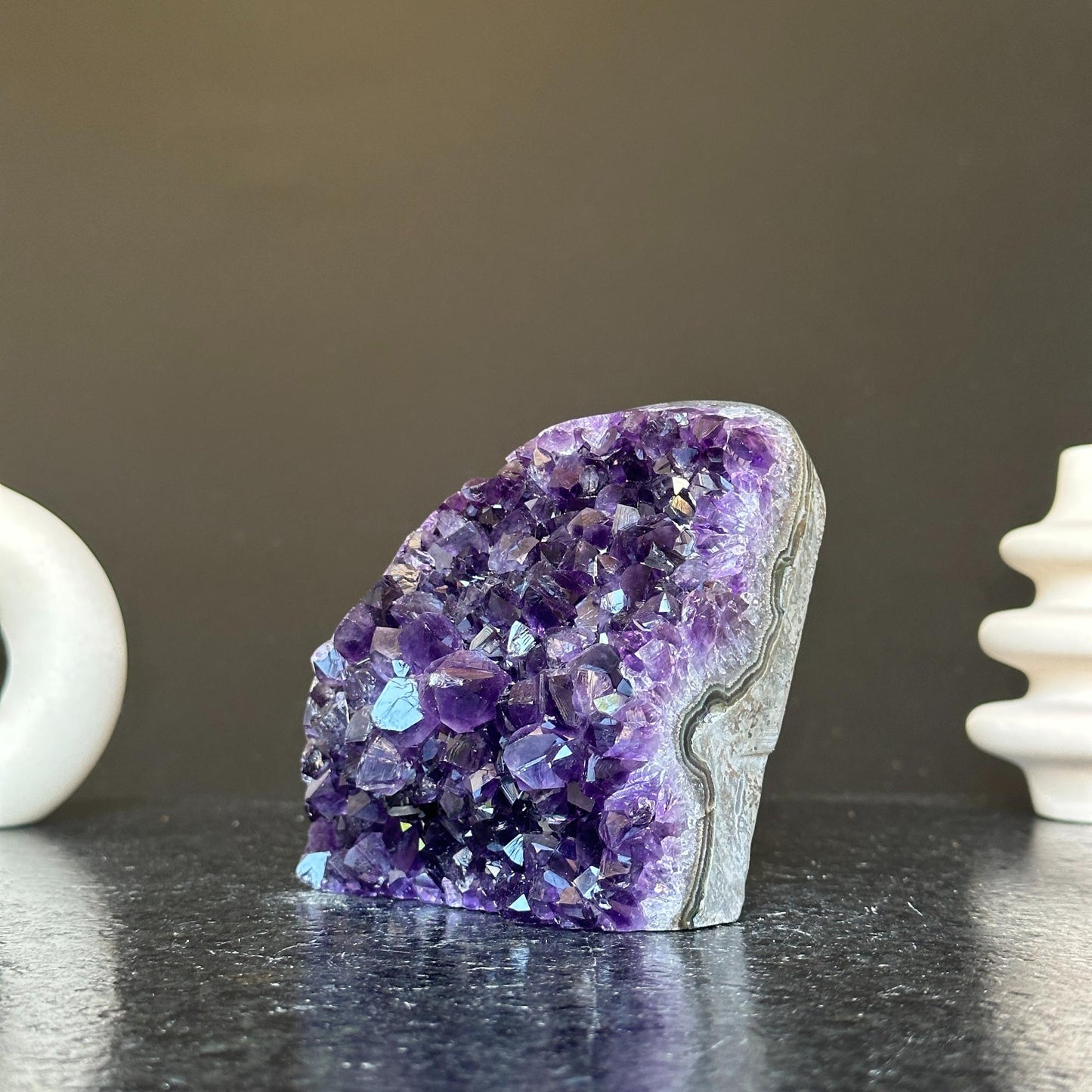 Amethyst geode, Unique raw crystal cluster, Crystal Gift