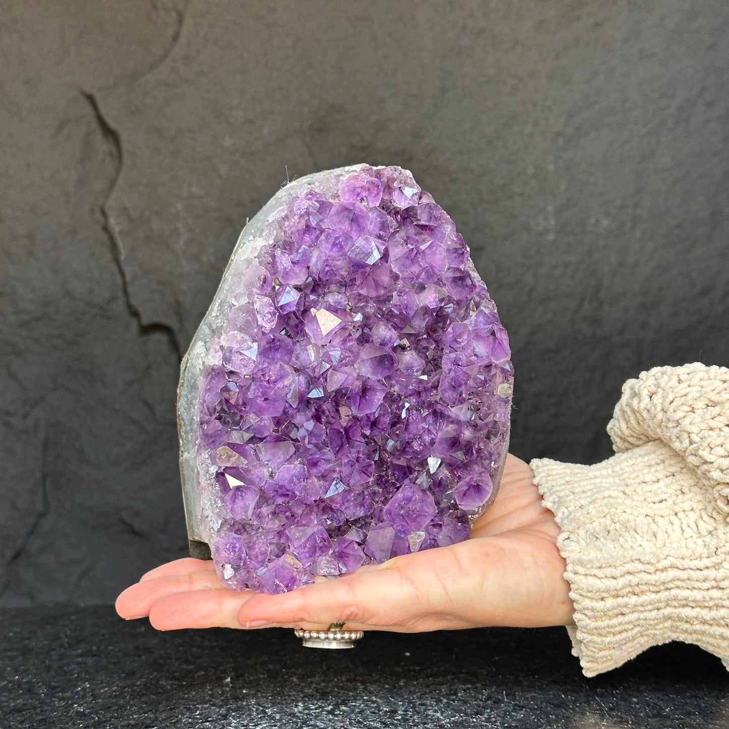 Deep purple amethyst cathedral, 2LB amethyst crystal