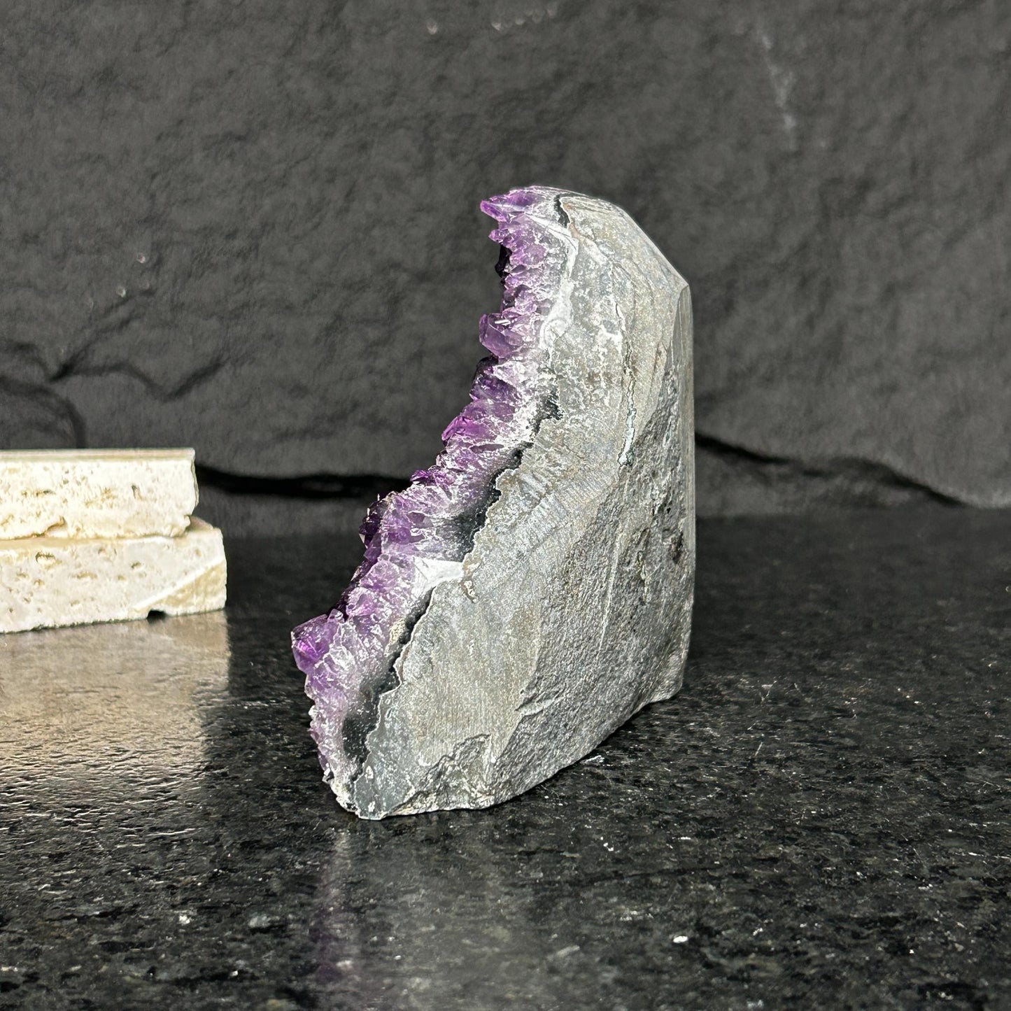 Amethyst druzy stone, extra large amethyst geode