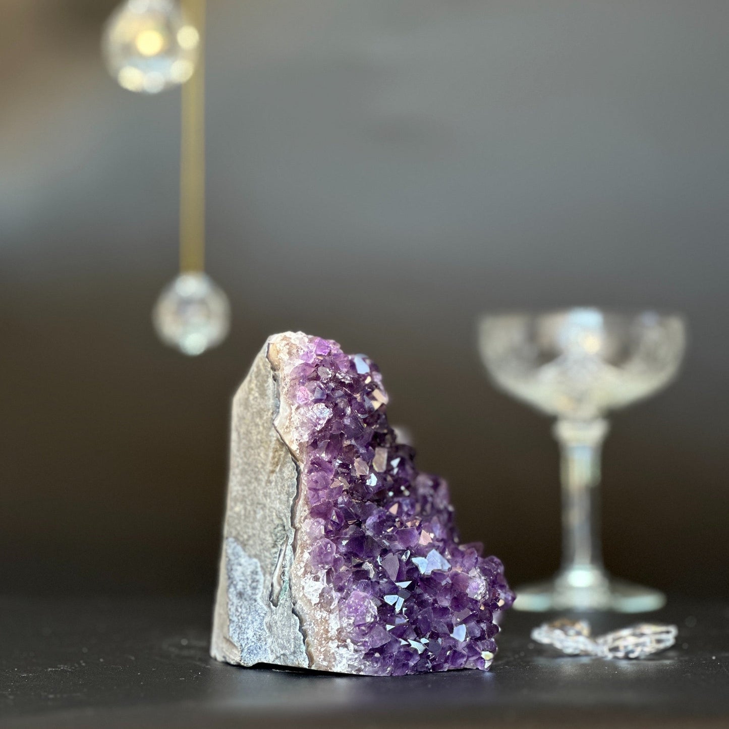 Amethyst geode cave with agate formations