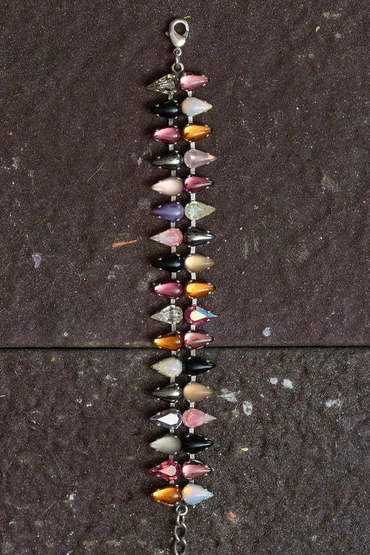 Double Mini Fang Bracelet in Punk Rocks (Silver)
