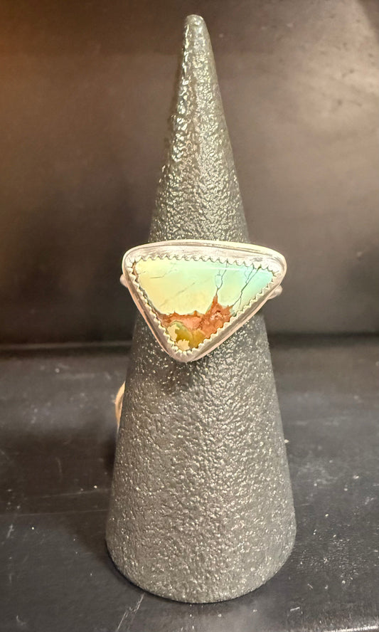 Turquoise Triangle Ring| Royston Turquoise Ring