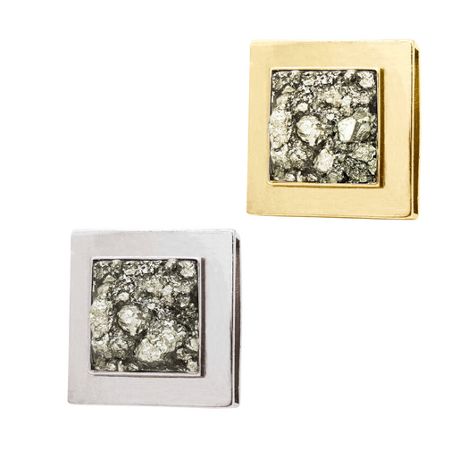 Pyrite Galaxy Crystal Charm – Gold or Silver | DIPHDA