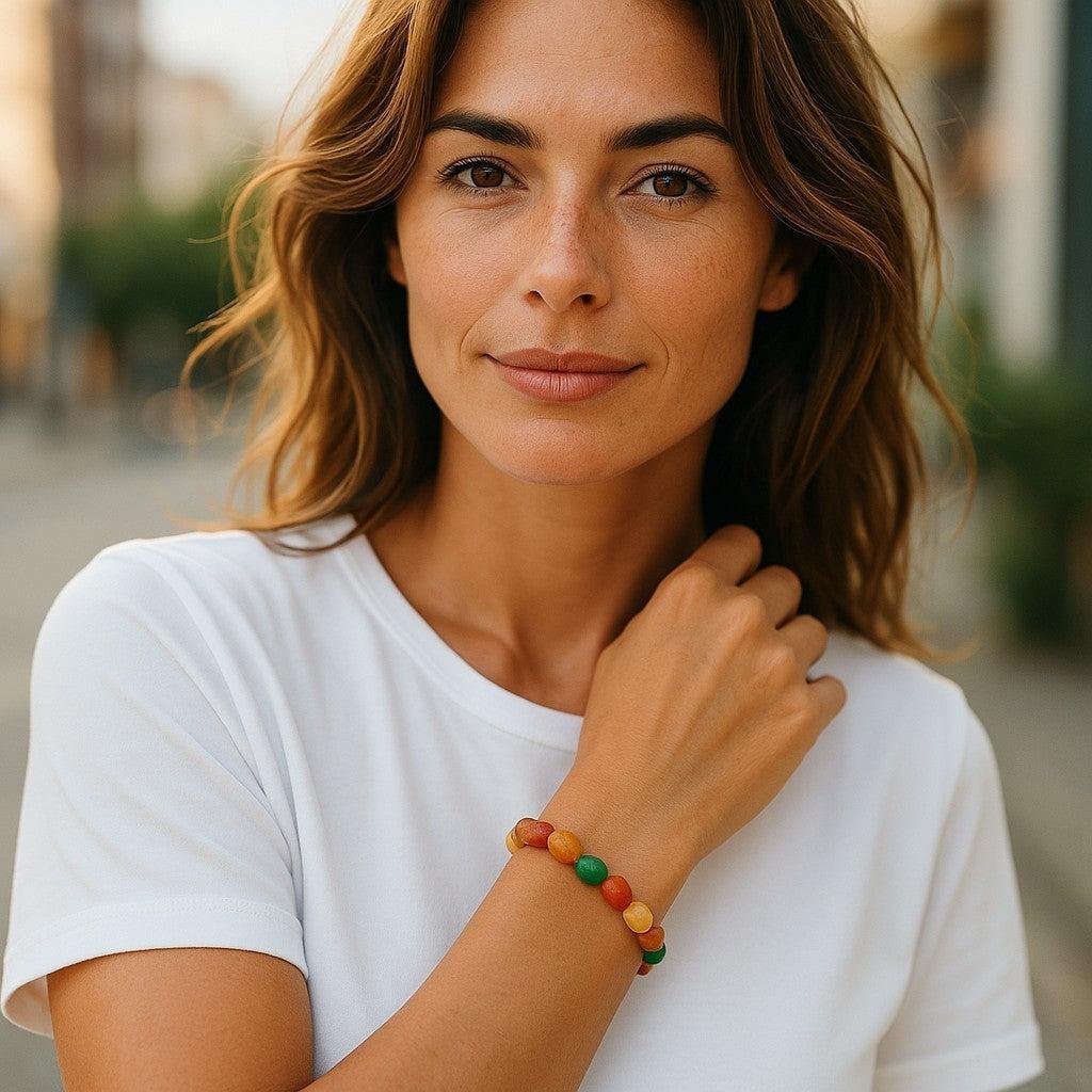 Gobi Desert Agate Beaded Bracelet