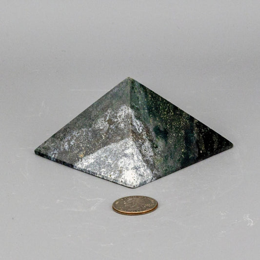 Green Jasper Crystal Pyramid Polished Heart Chakra