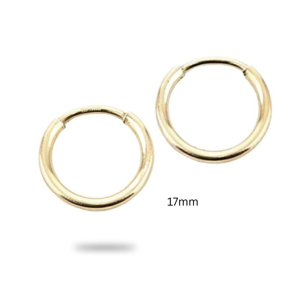 14k Yellow Gold Filled Hoop Earrings 17 Mm