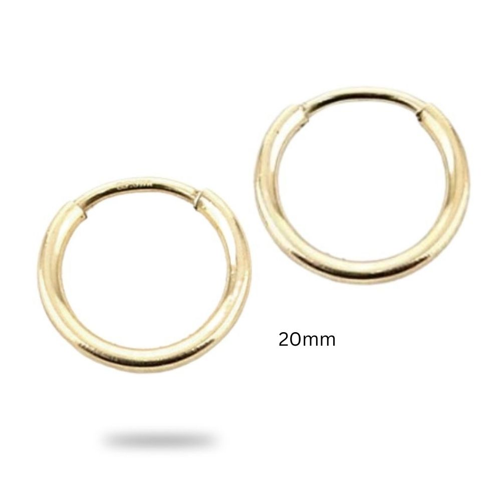 14k Yellow Gold Filled Hoop Earrings 20 Mm