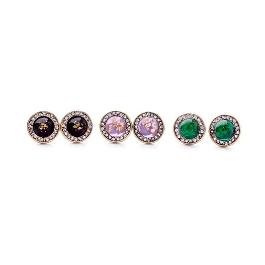 Claire Crystal Halo Stud Earrings