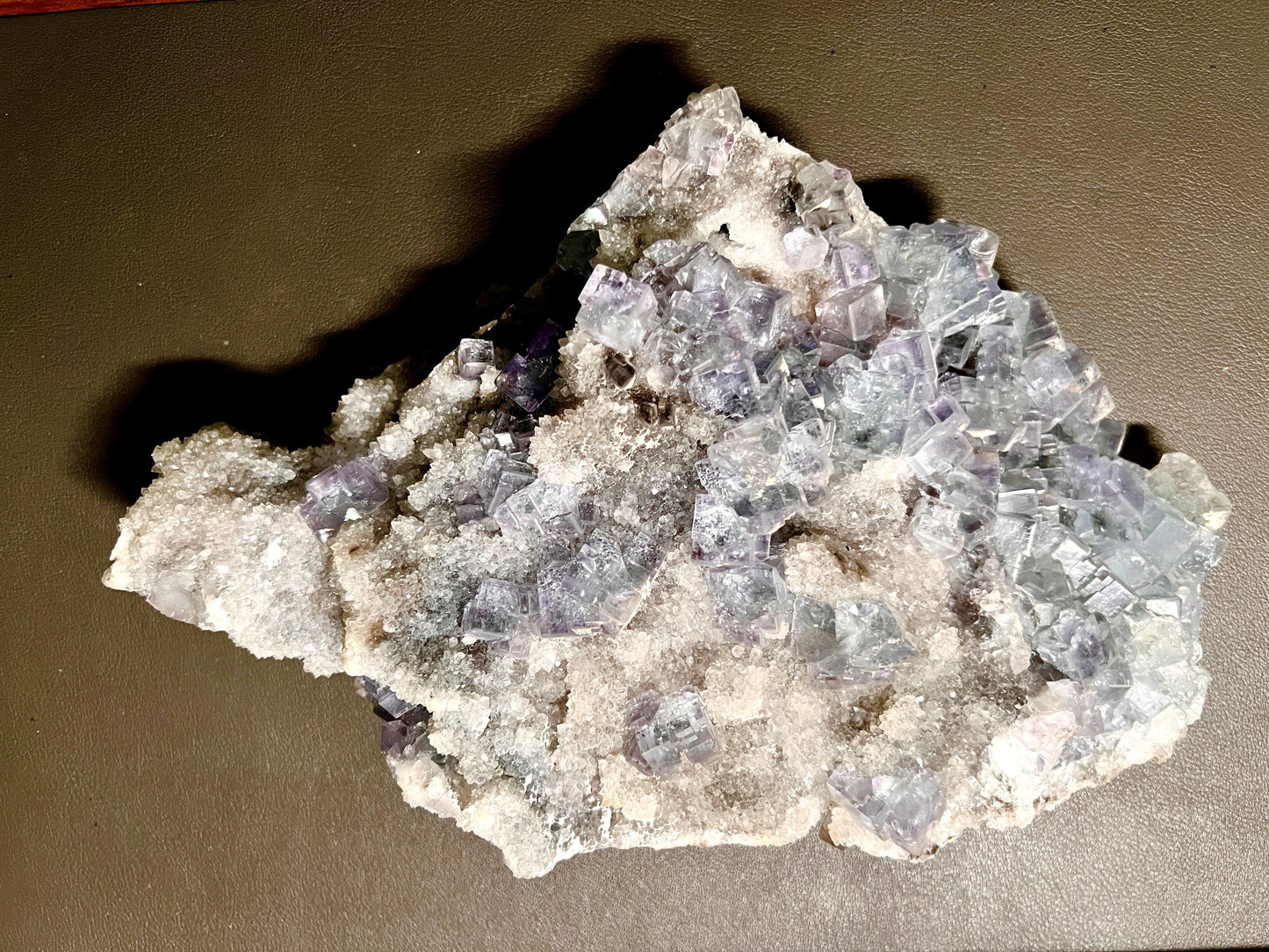 Huge 5.5 lbs Blue Fluorite XL "Sugar Cube" Double Sided Cluster