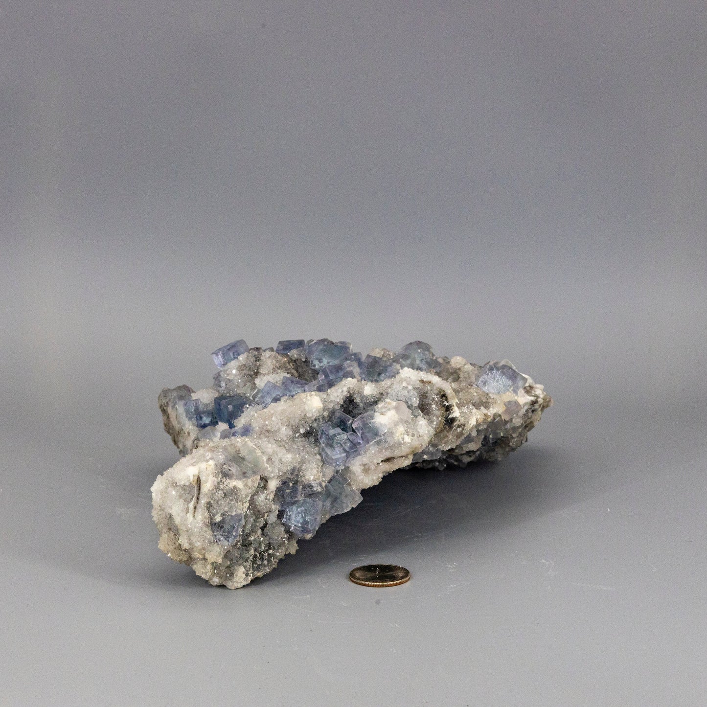 Huge 5.5 lbs Blue Fluorite XL "Sugar Cube" Double Sided Cluster