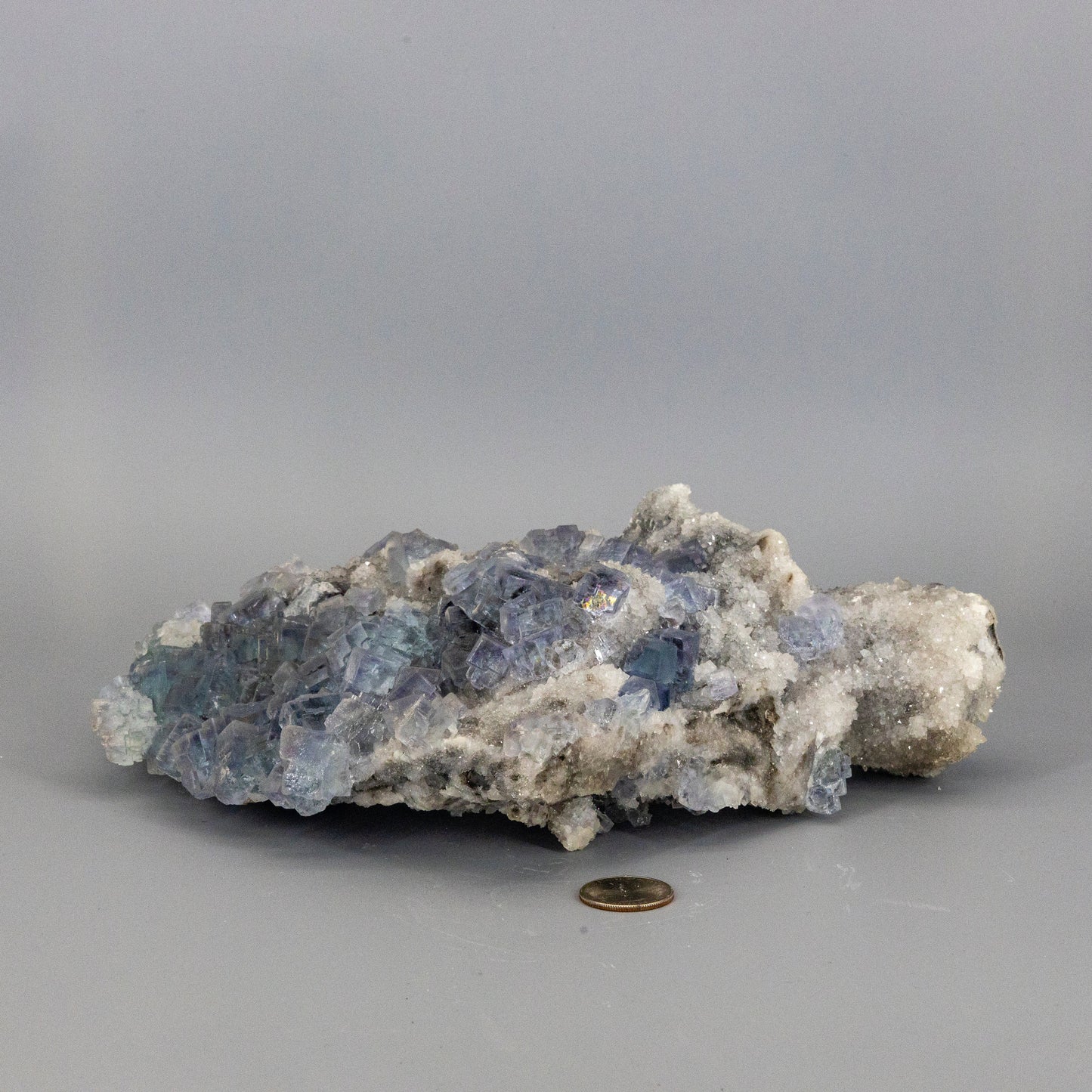 Huge 5.5 lbs Blue Fluorite XL "Sugar Cube" Double Sided Cluster