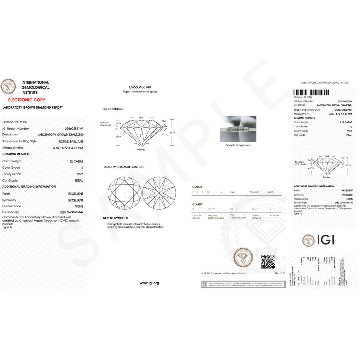 1 Carat Lab Grown Diamond Solitaire Engagement Ring with IGI Certificate