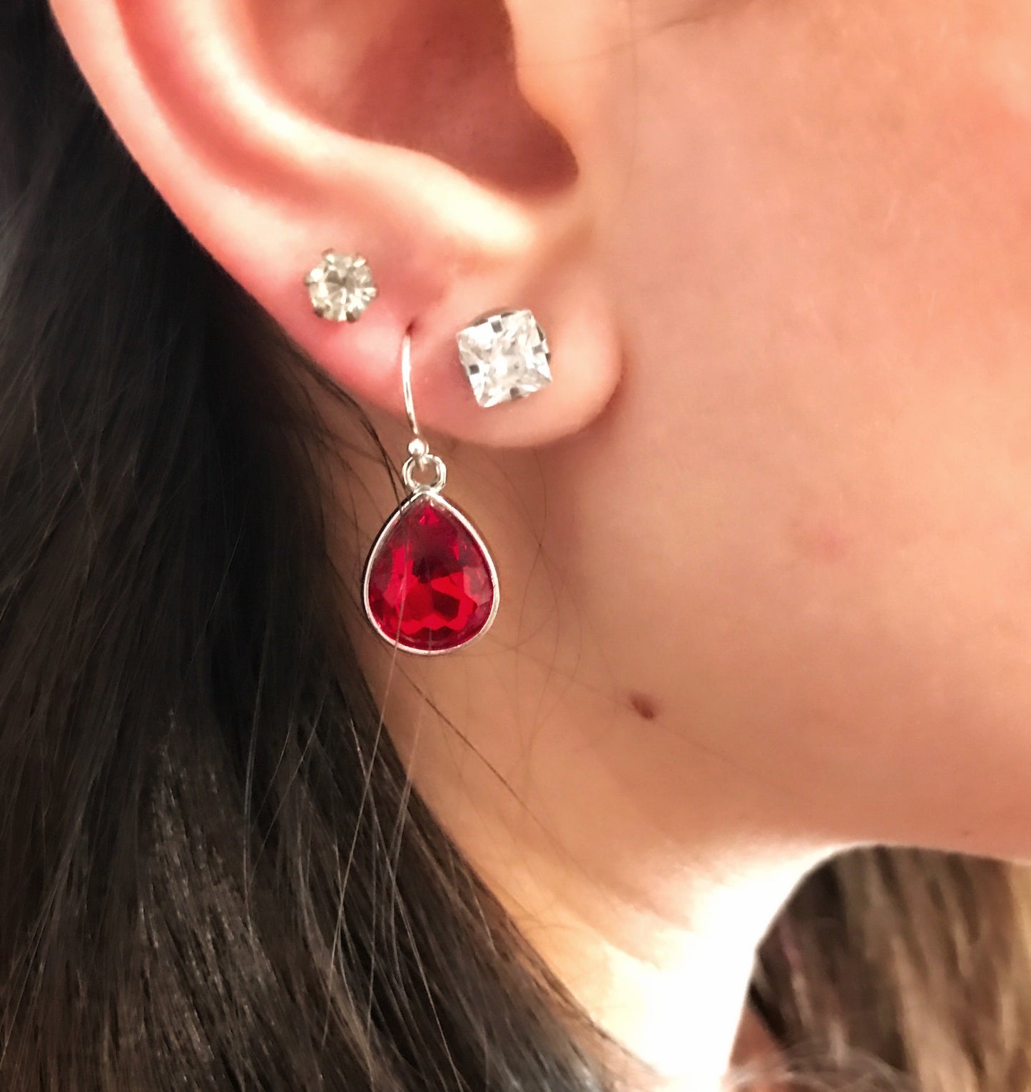 October Birthstone Earrings - Crystal Teardrop Earrings