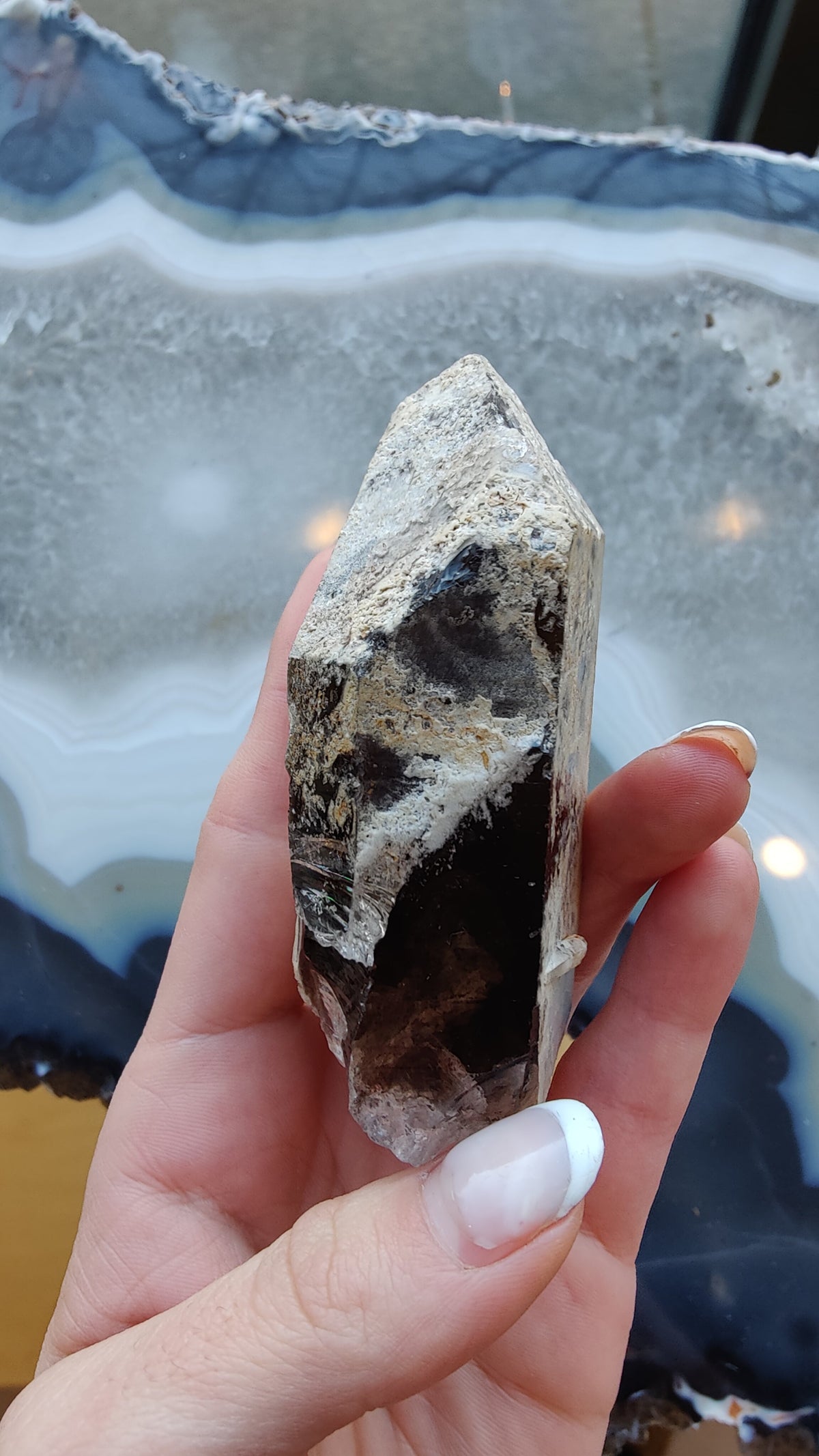 Lodalite Included Smokey Quartz Point
