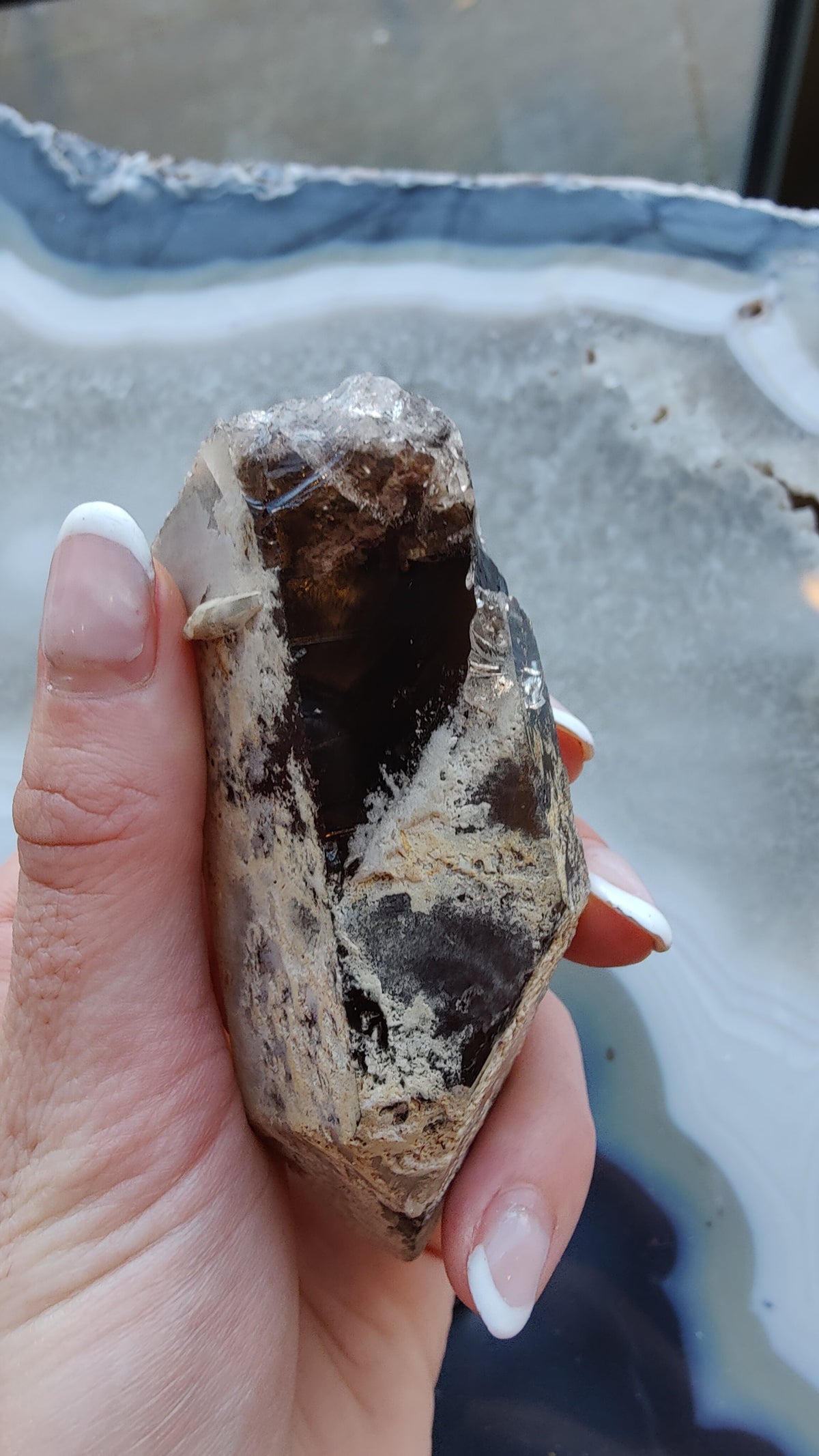 Lodalite Included Smokey Quartz Point