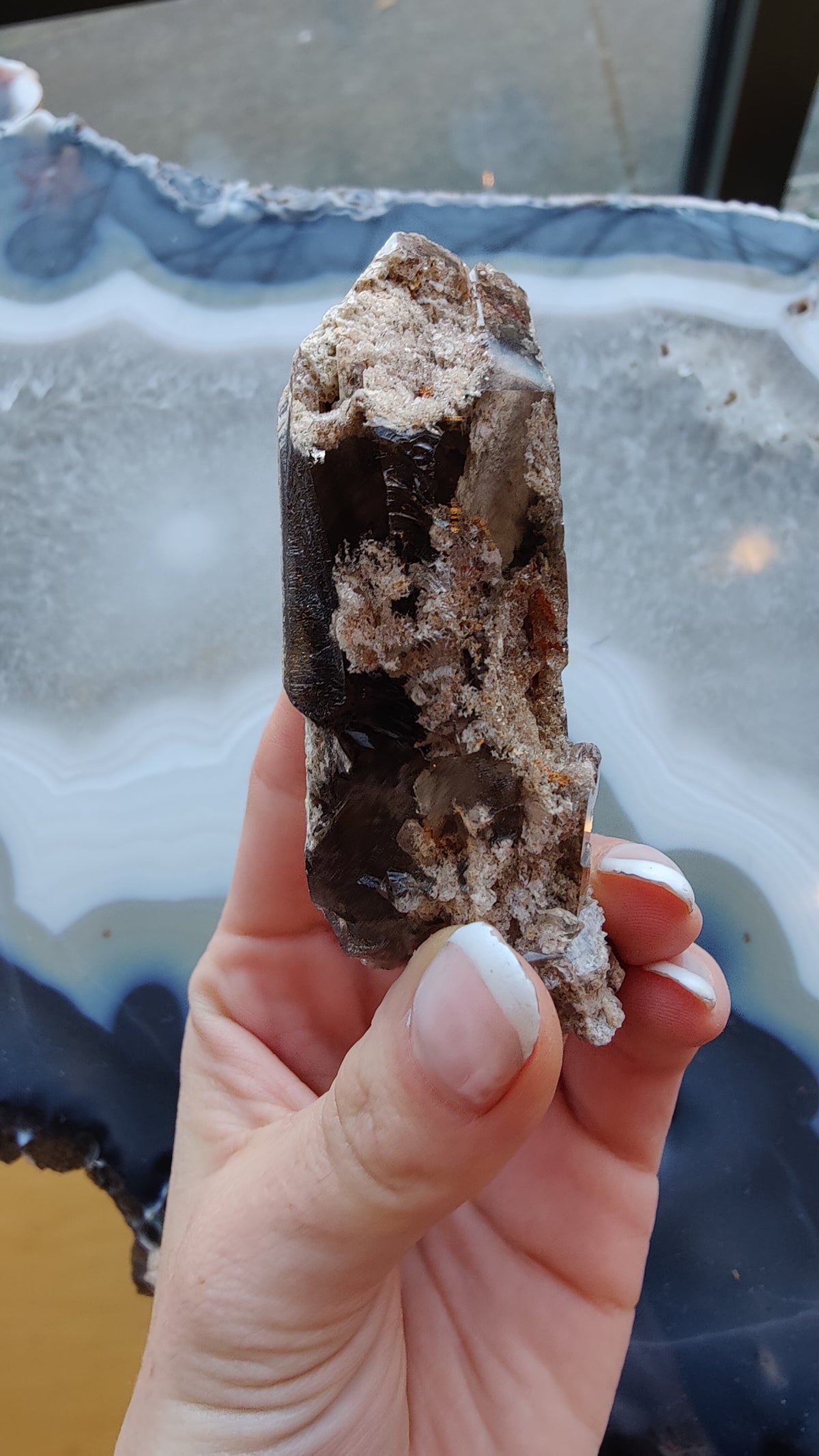 Lodalite Included Smokey Quartz Point