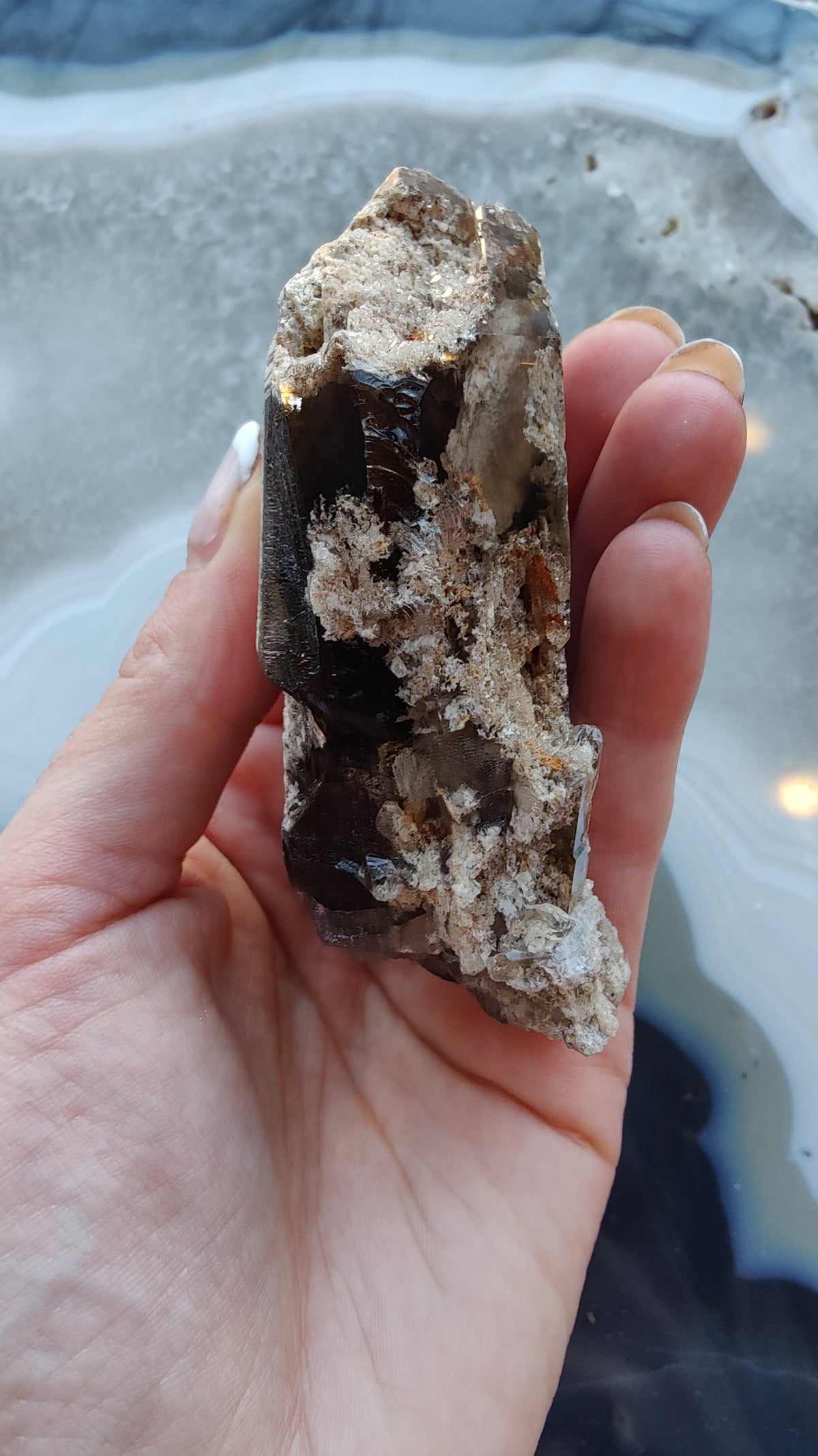 Lodalite Included Smokey Quartz Point
