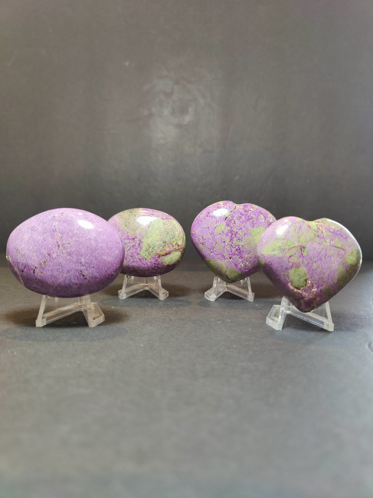 Atlantisite (Stichtite & Serpentine) Polished Heart & Palmstone Sculpture