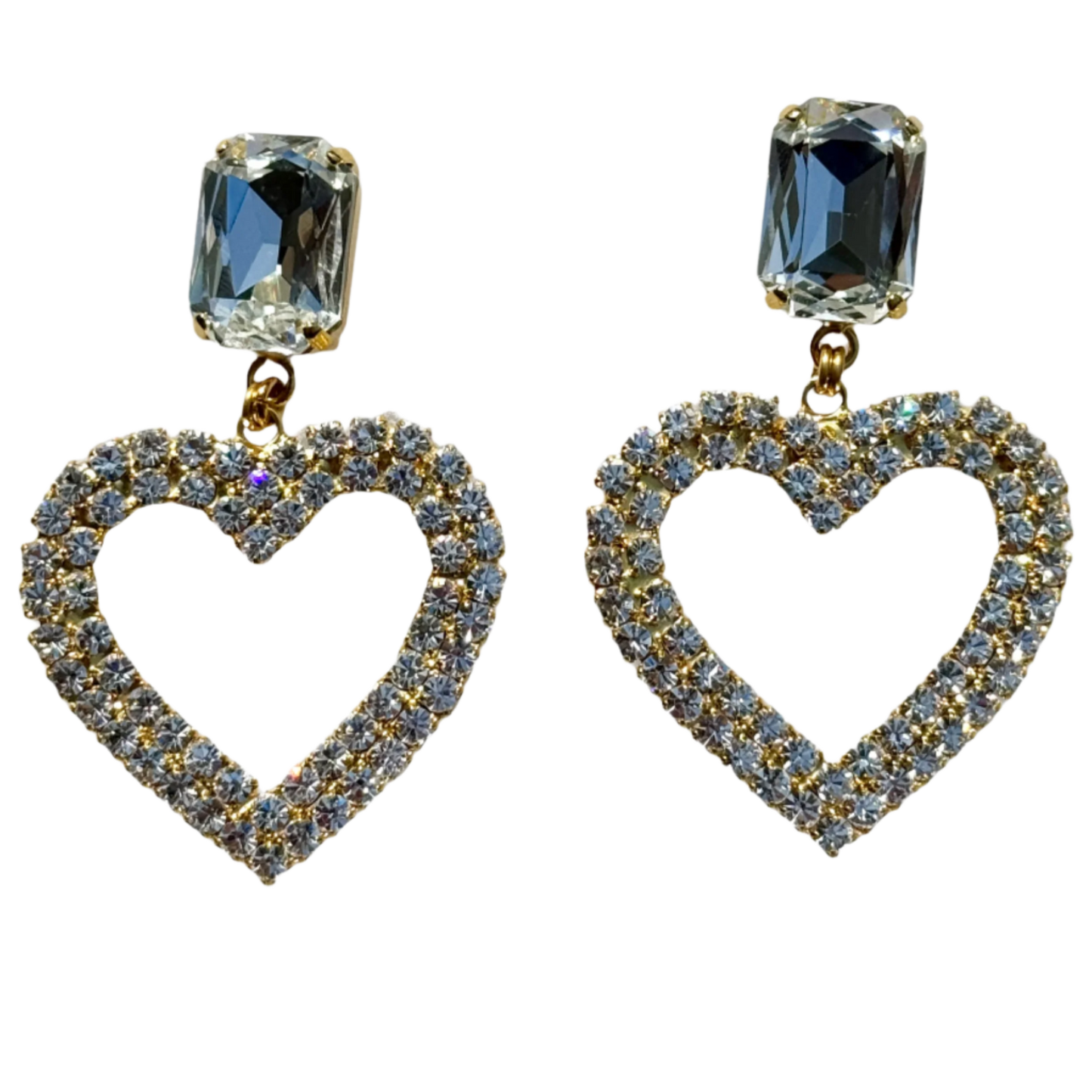 Maggie Crystal Heart Earrings