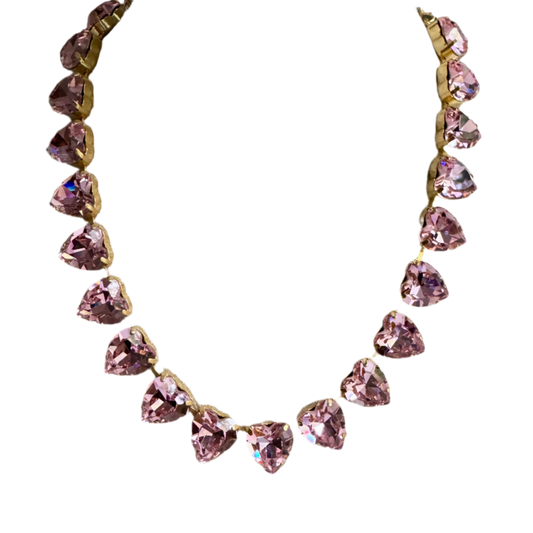 Grace Pink Heart Necklace