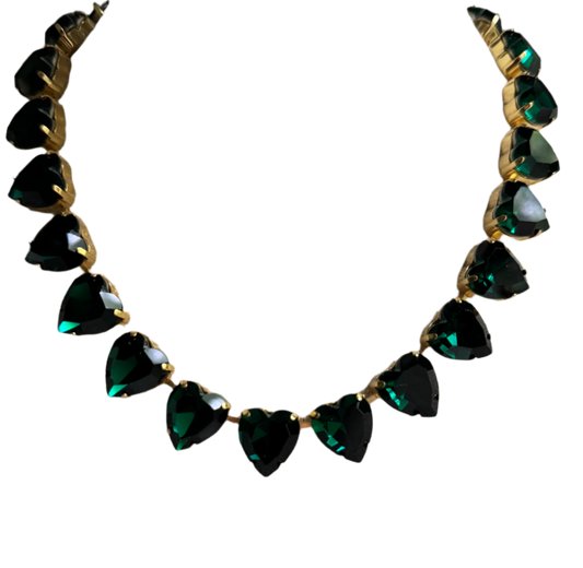Grace Emerald Green Heart Necklace