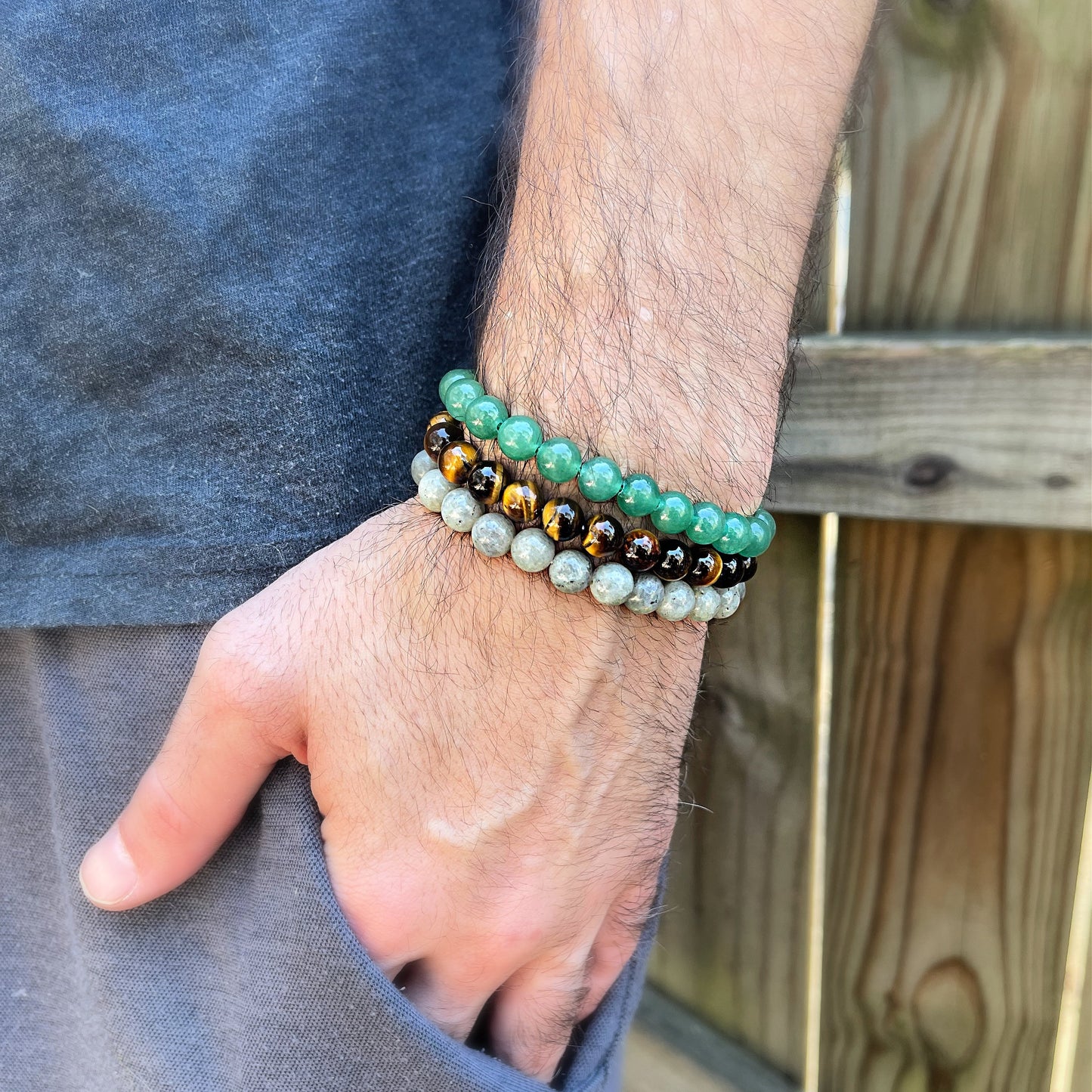 Gemstone Beaded  Stretch Bracelets