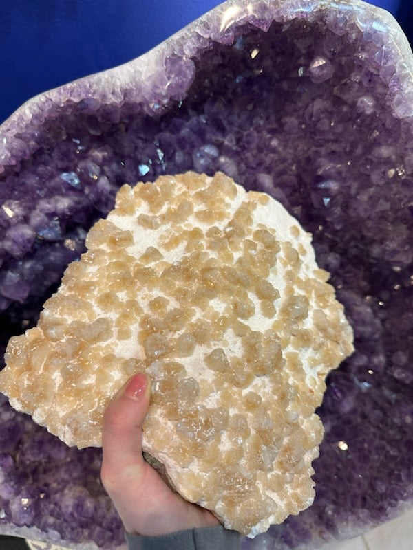 Yellow Orange Heulandite on Mordenite 4 kg
