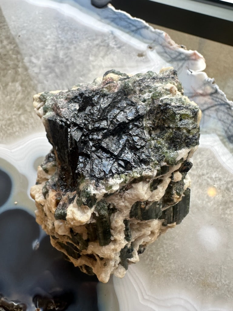 Tourmalinated Albite Cluster 1.1 kg