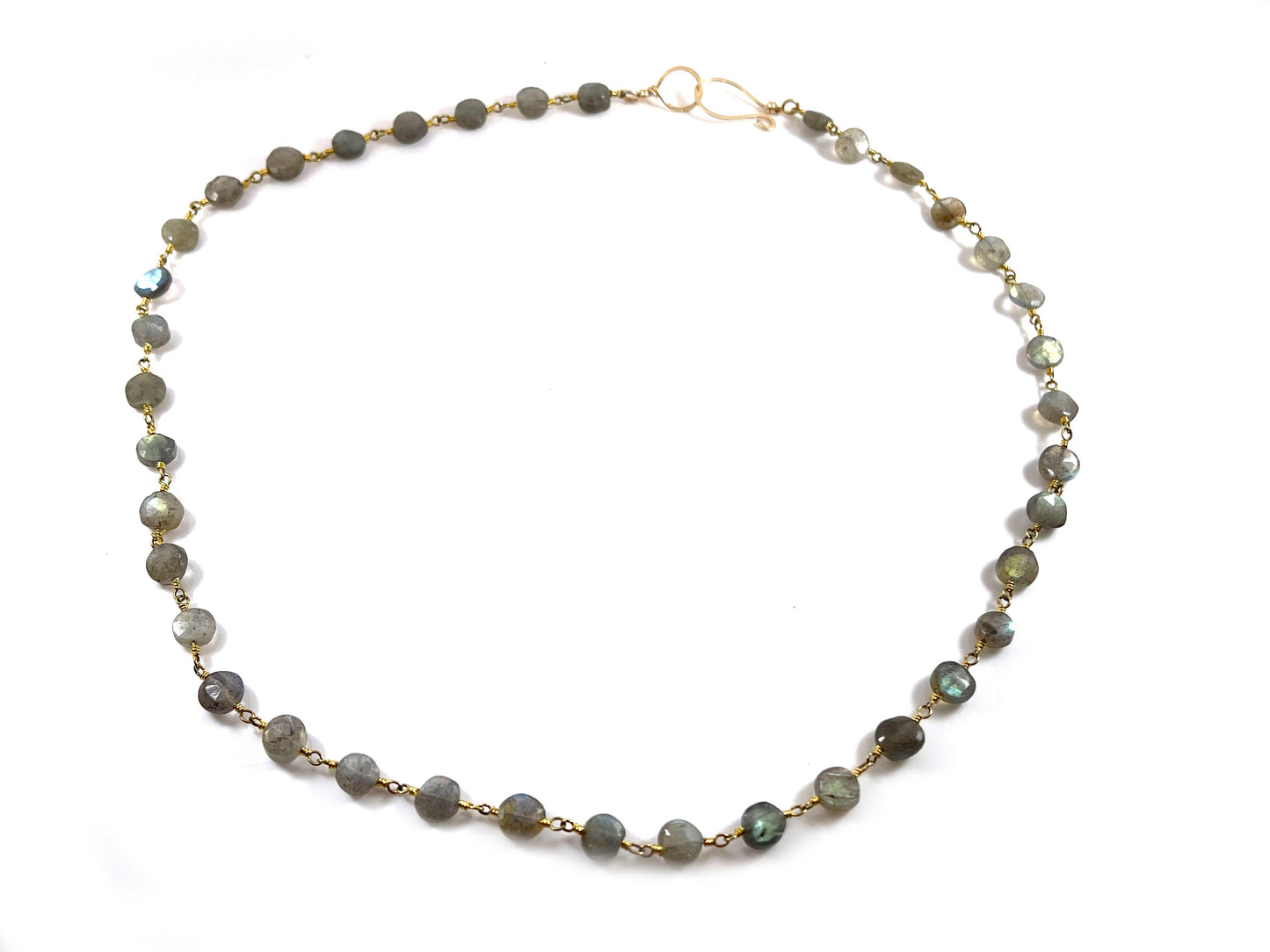 Labradorite Necklace – 14k Gold Filled, Hand-Wrapped, 19 Inch