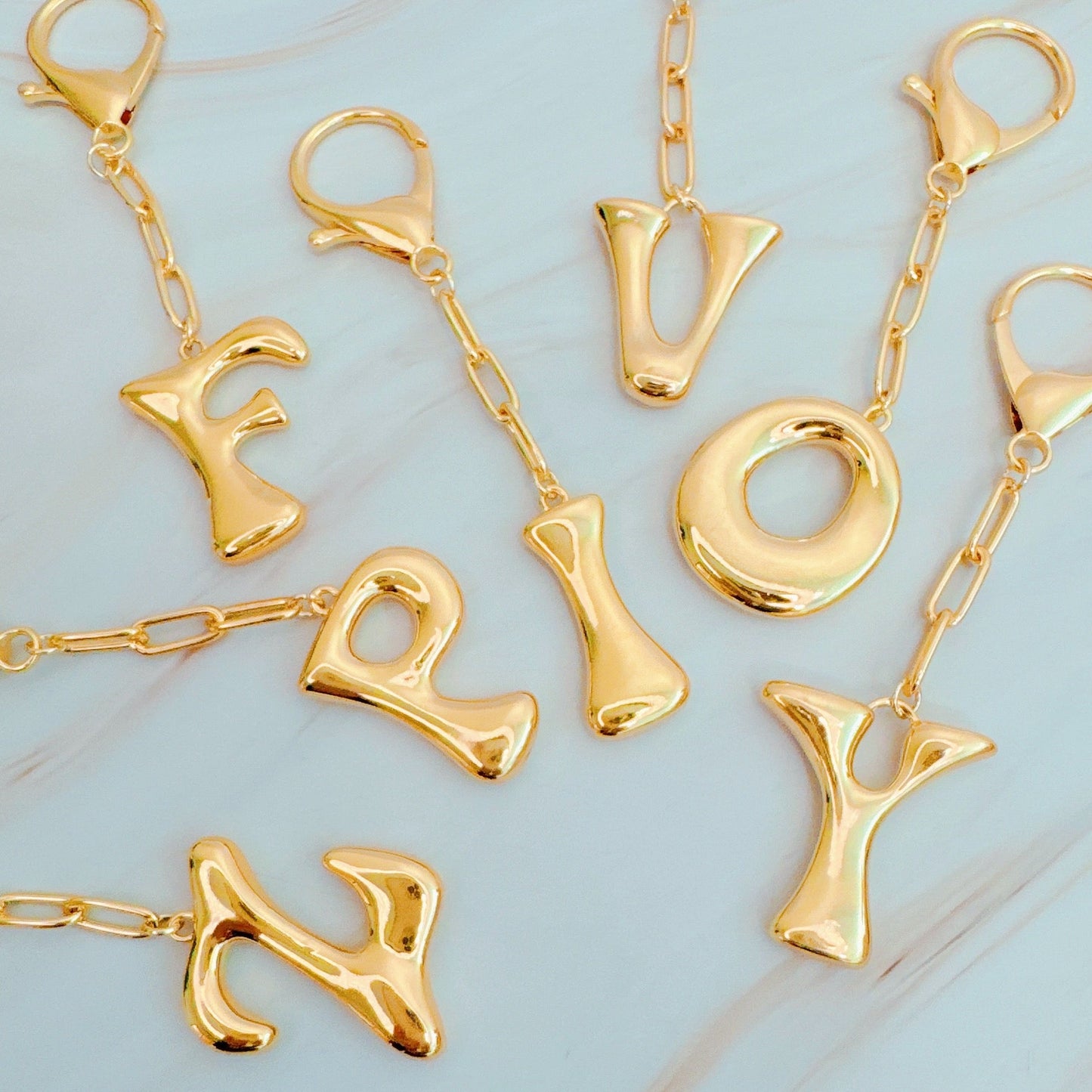 Whimsy Balloon Letter Initial Bag Charm