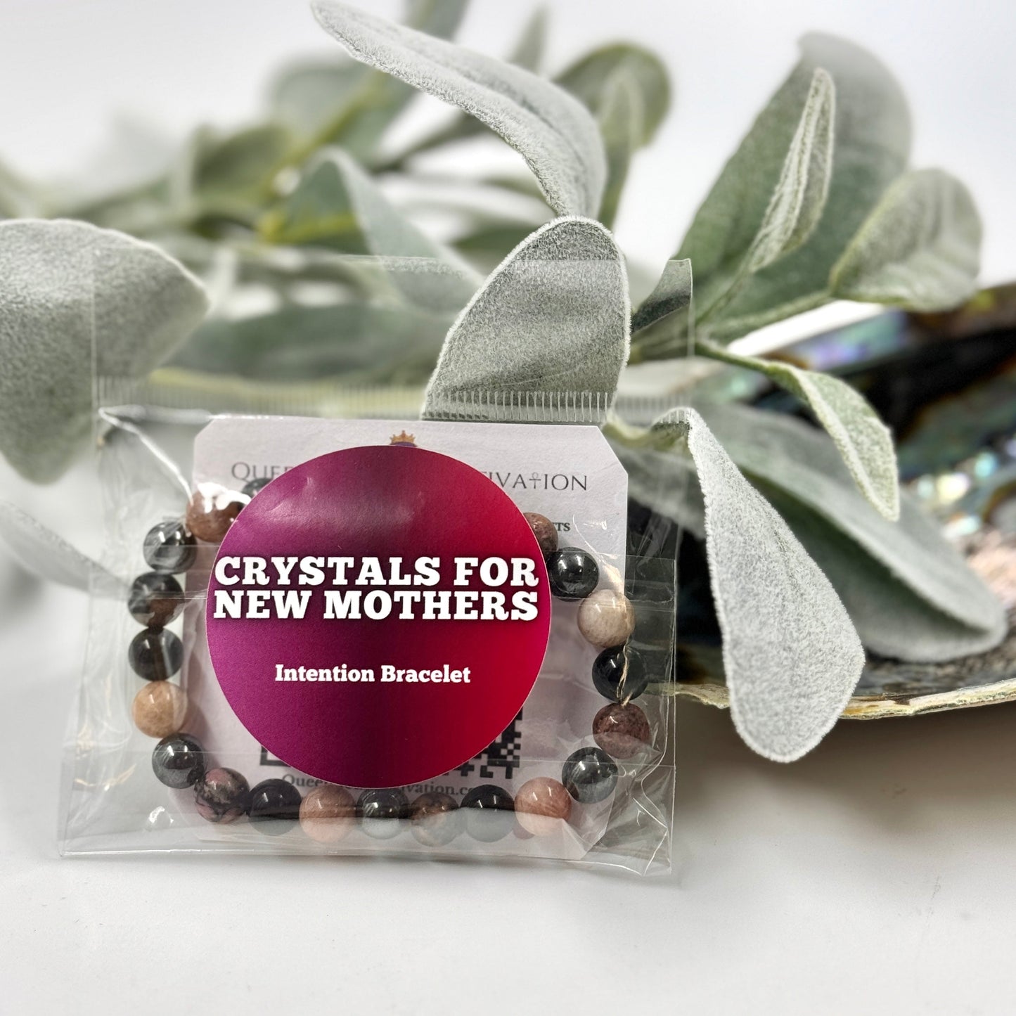 Crystals for New Mothers Stretch Bracelet (8mm)