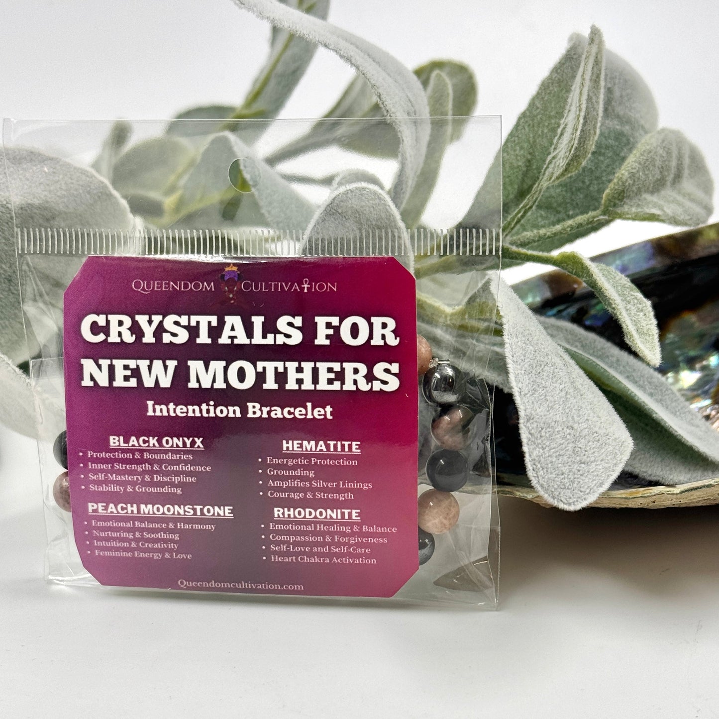 Crystals for New Mothers Stretch Bracelet (8mm)