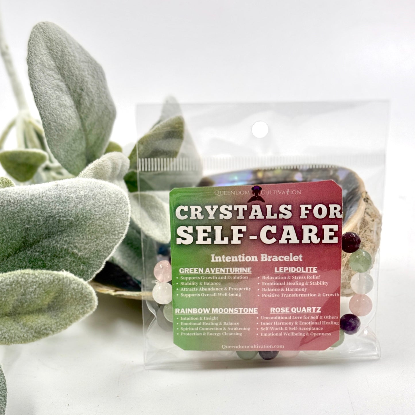 Crystals for Self-care Stretch Bracelet (8mm)