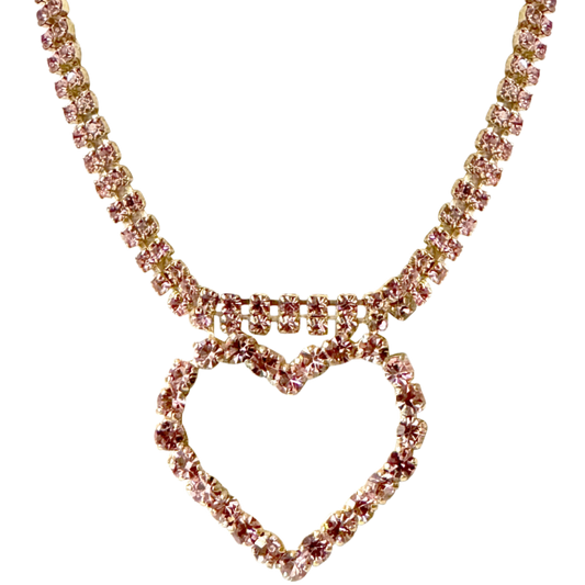 Lulu Pink Heart Necklace