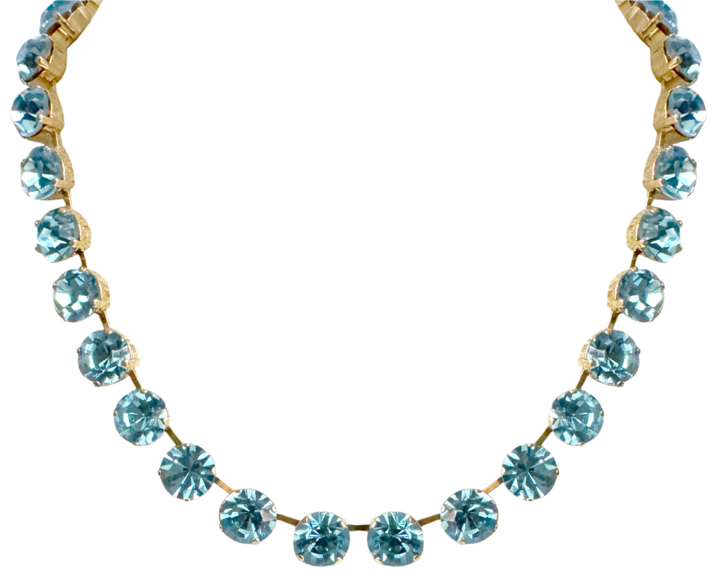 Daphne  Aqua Crystal Riviera Necklace
