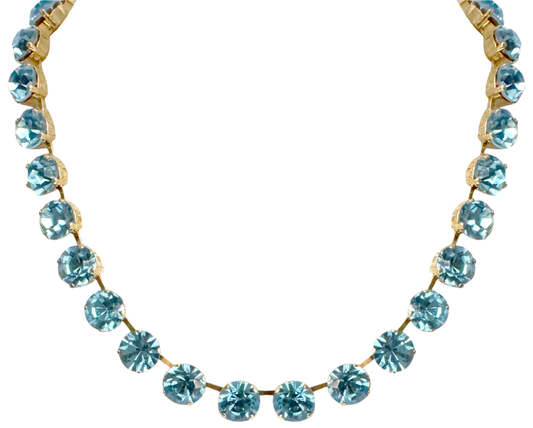 Daphne  Aqua Crystal Riviera Necklace