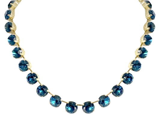 Daphne Dark Blue Crystal Riviera Necklace