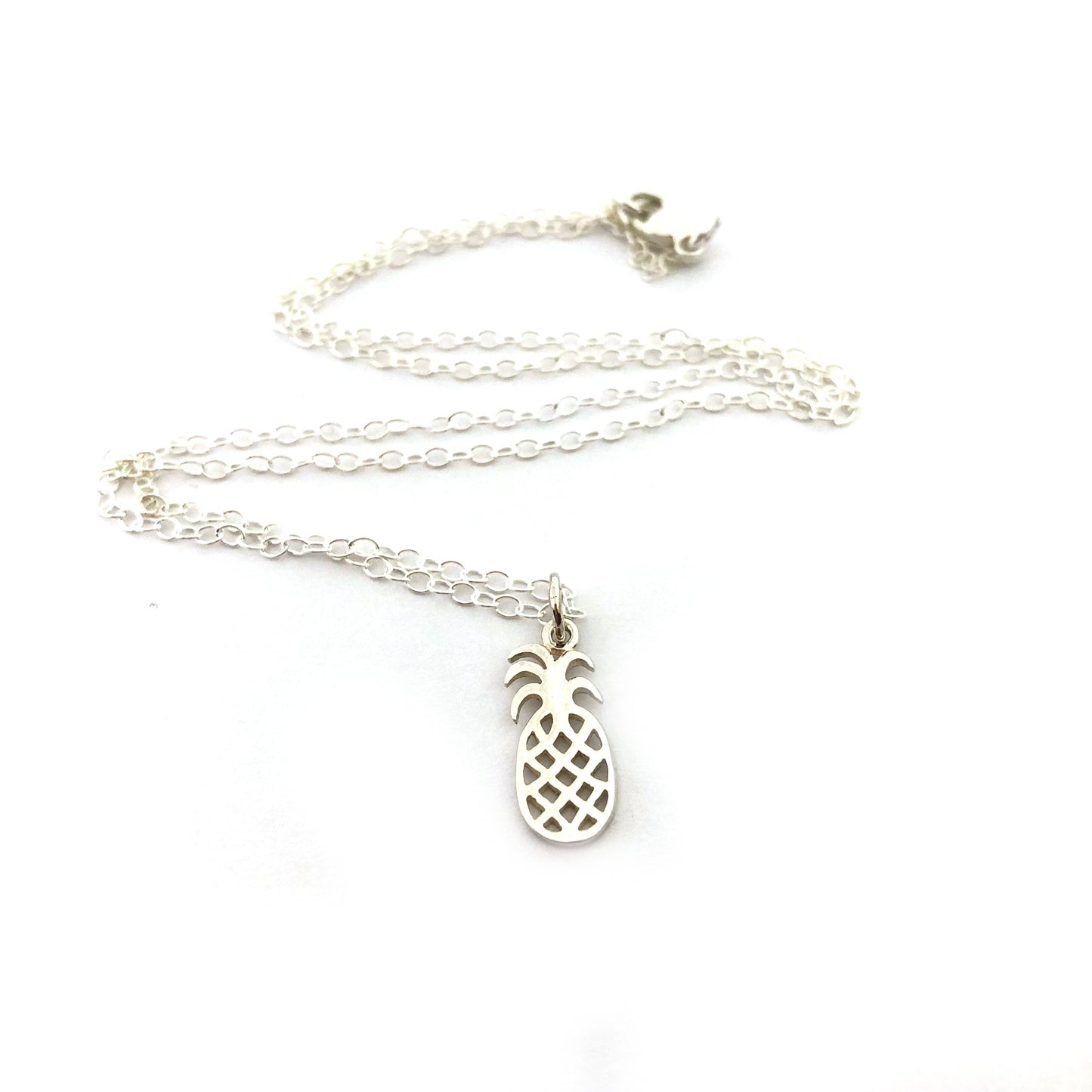 Pineapple Charm Necklace - Sterling Silver Jewelry
