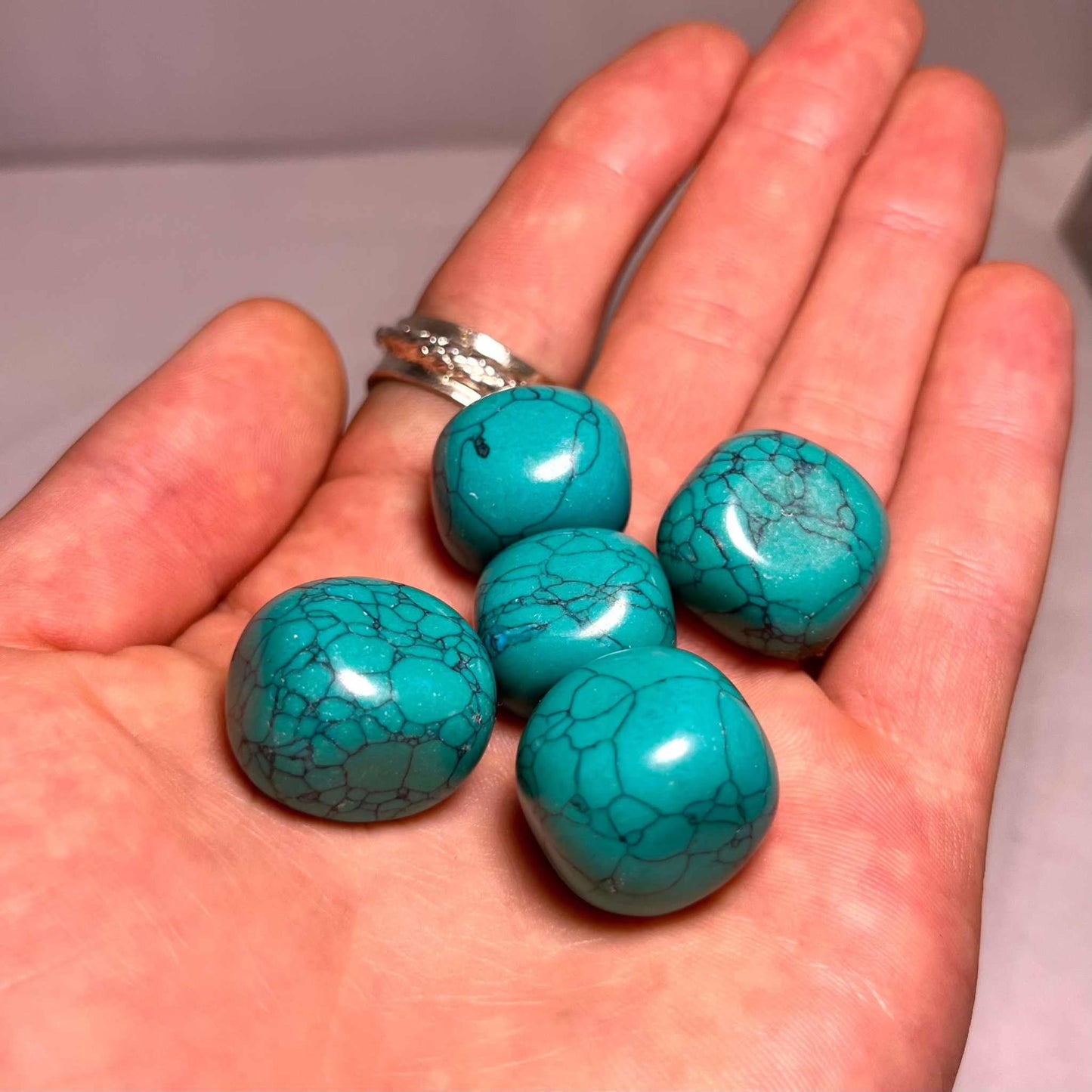Blue Howlite Tumbled stone