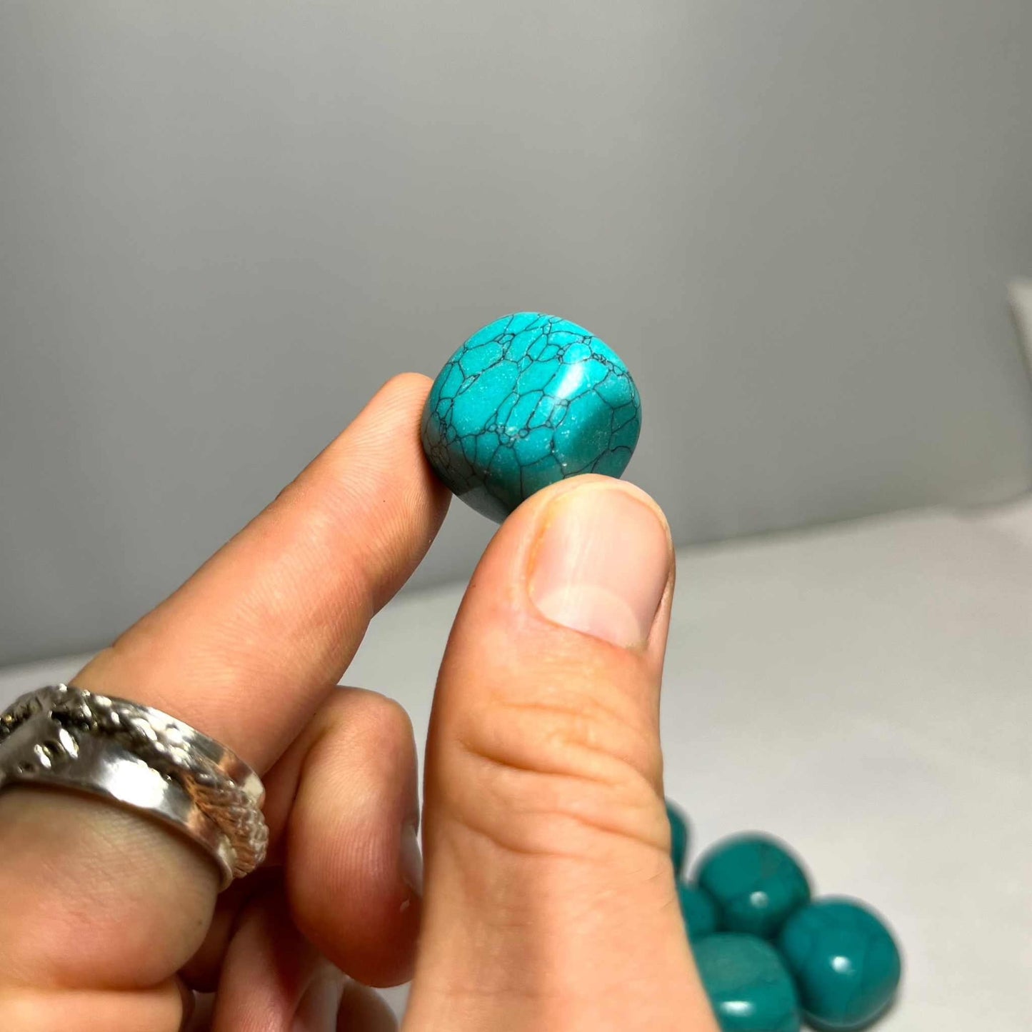 Blue Howlite Tumbled stone