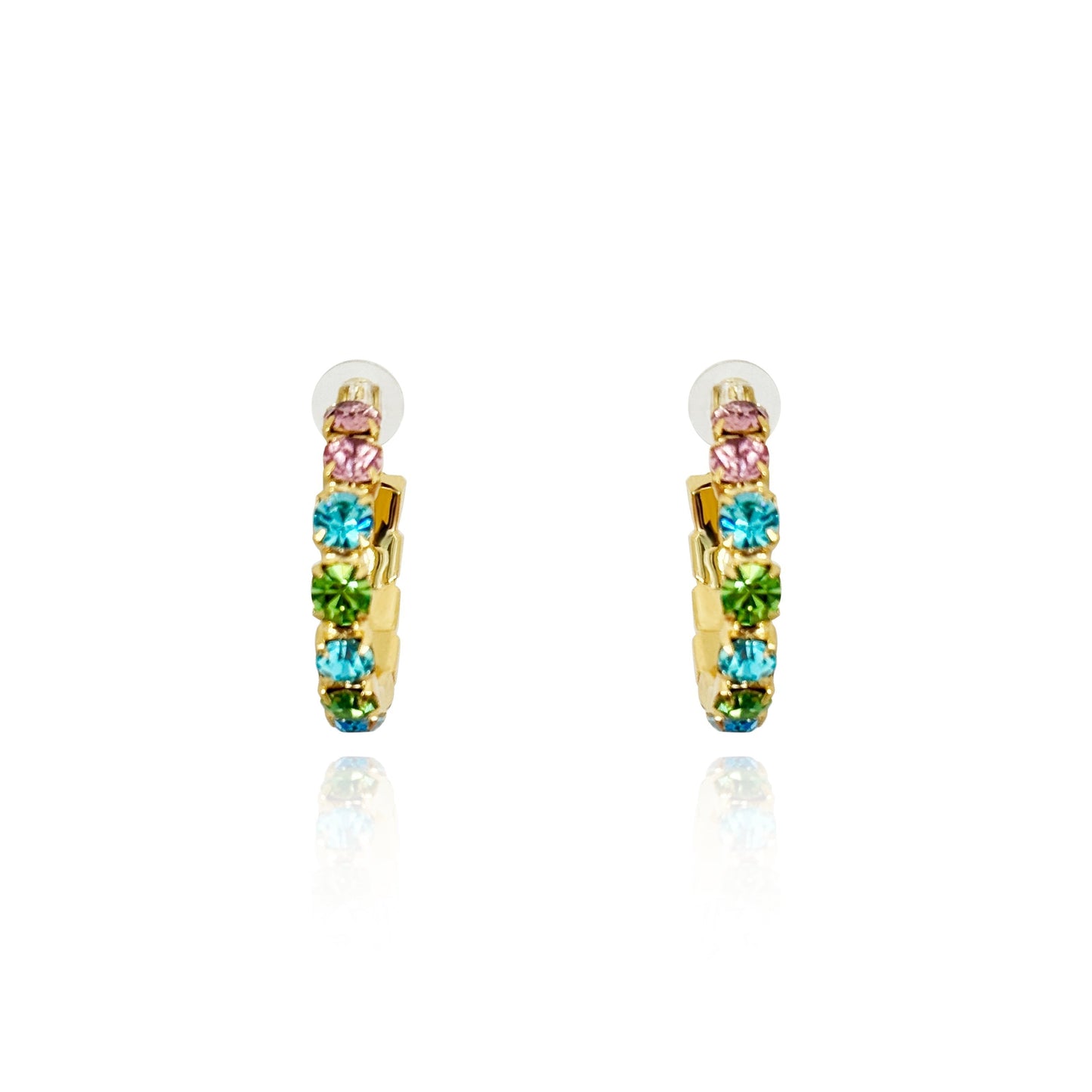 Daphne Multi Crystal Hoops