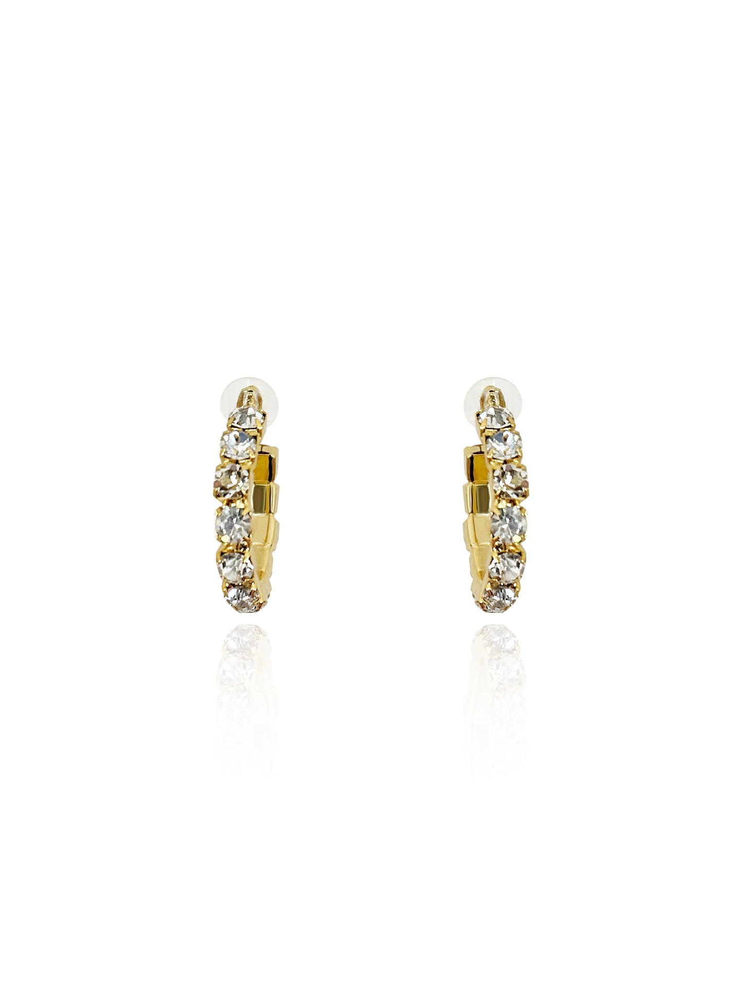 Daphne Diamond Crystal Hoops